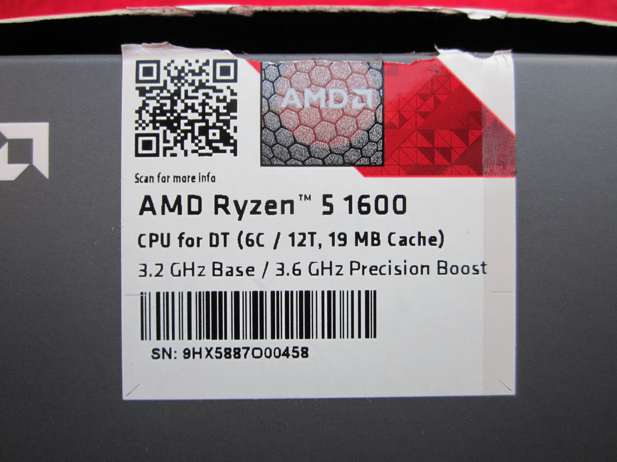 AMD Ryzen 5 1600 AF CPU with Cooler