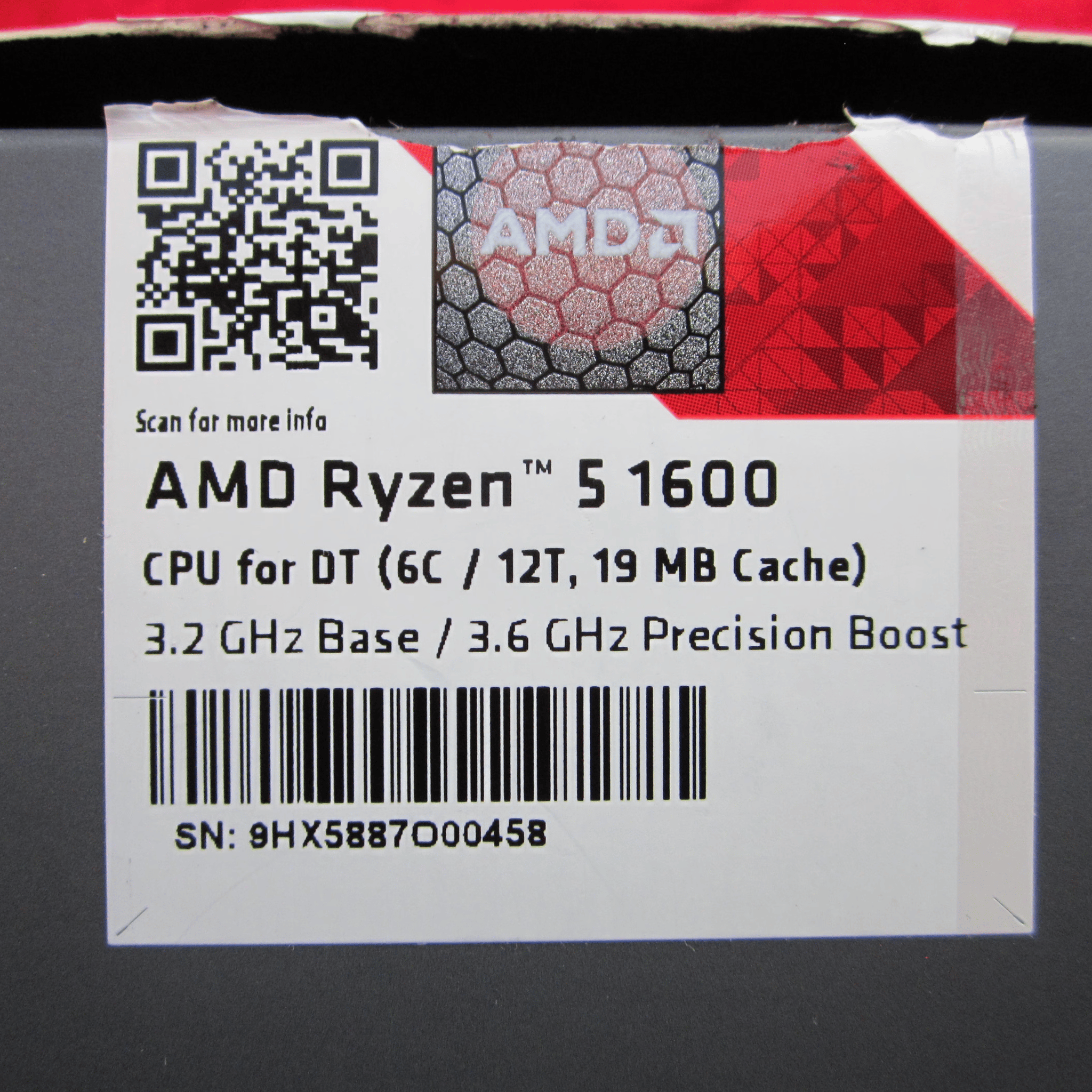 AMD Ryzen 5 1600 AF CPU with Cooler