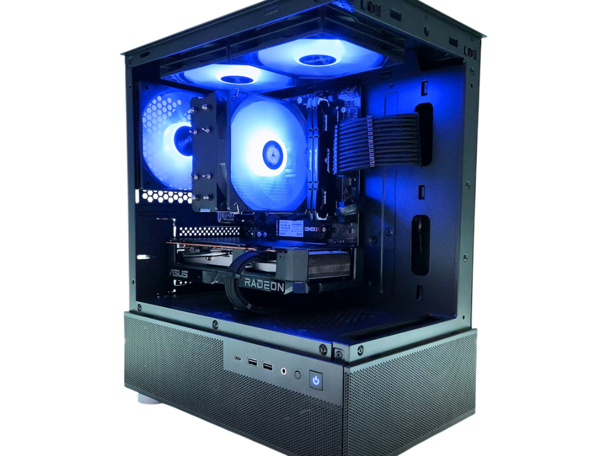 🚨BLACK FRIDAY🚨: RX 7600 | Ryzen 5500 | 16GB DDR4 RAM | 512GB SSD | 4 Fans | White RGB Gaming PC