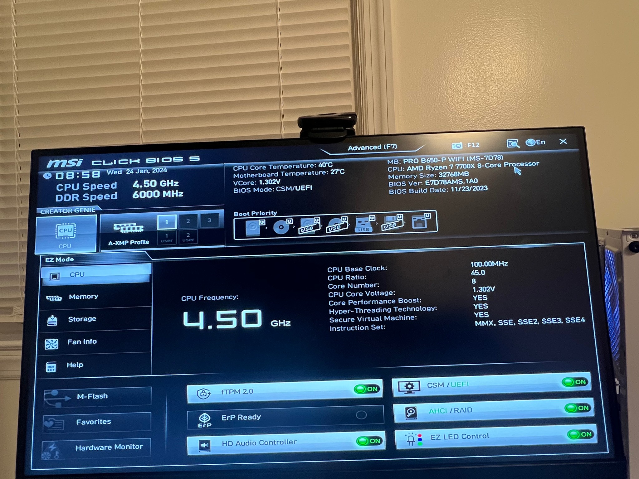 AMD Gaming PC Ryzen 7 7700X Radeon 6700XT 32GB DDR5