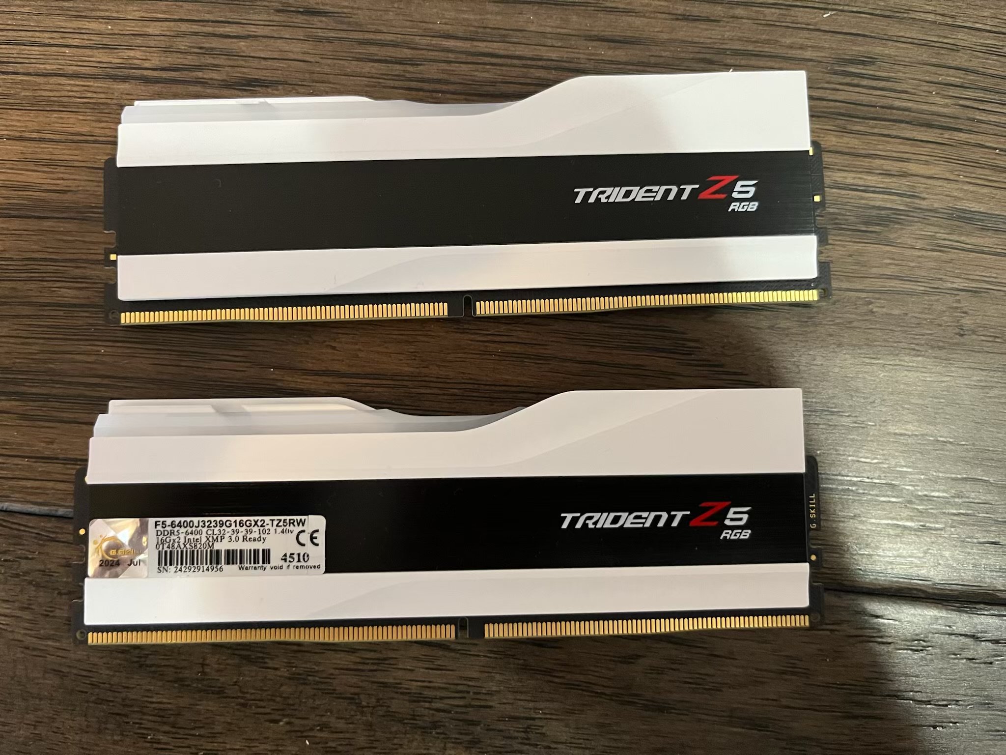 G.Skill Trident Z5 RGB 32GB (2 x 16GB) DDR5-6400 CL32 WHITE (Used)