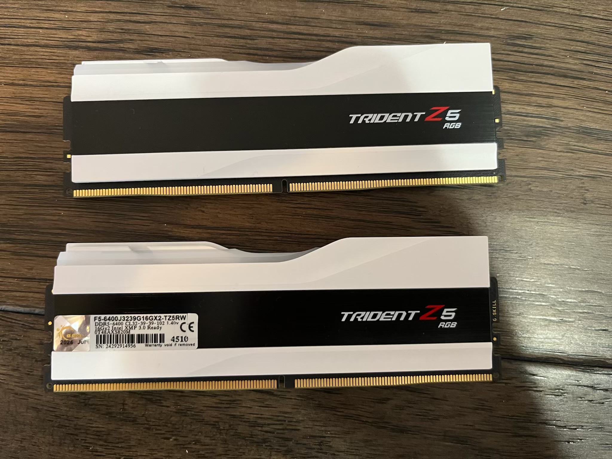 G.Skill Trident Z5 RGB 32GB (2 x 16GB) DDR5-6400 CL32 WHITE (Used)
