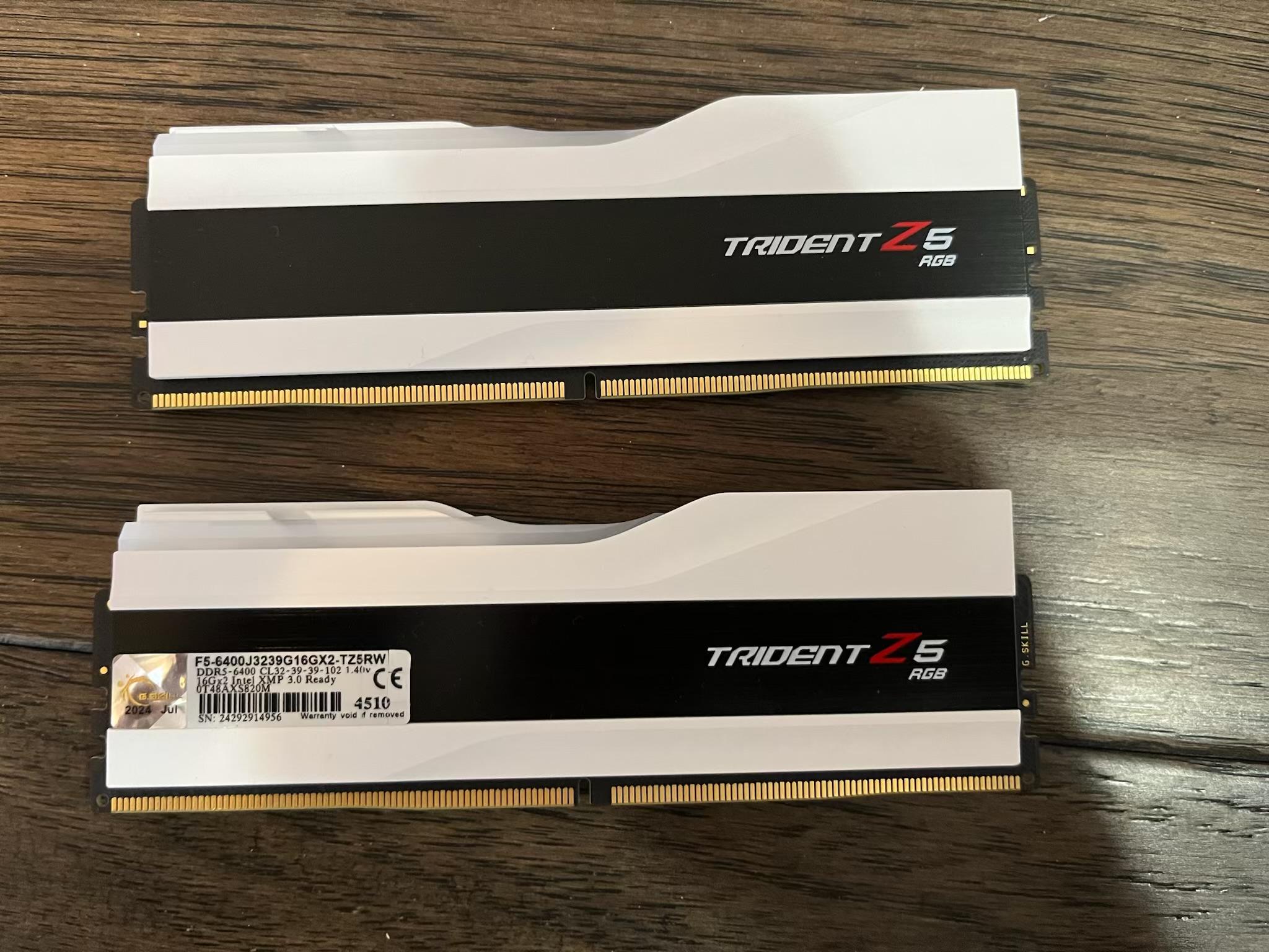 G.Skill Trident Z5 RGB 32GB (2 x 16GB) DDR5-6400 CL32 WHITE (Used)
