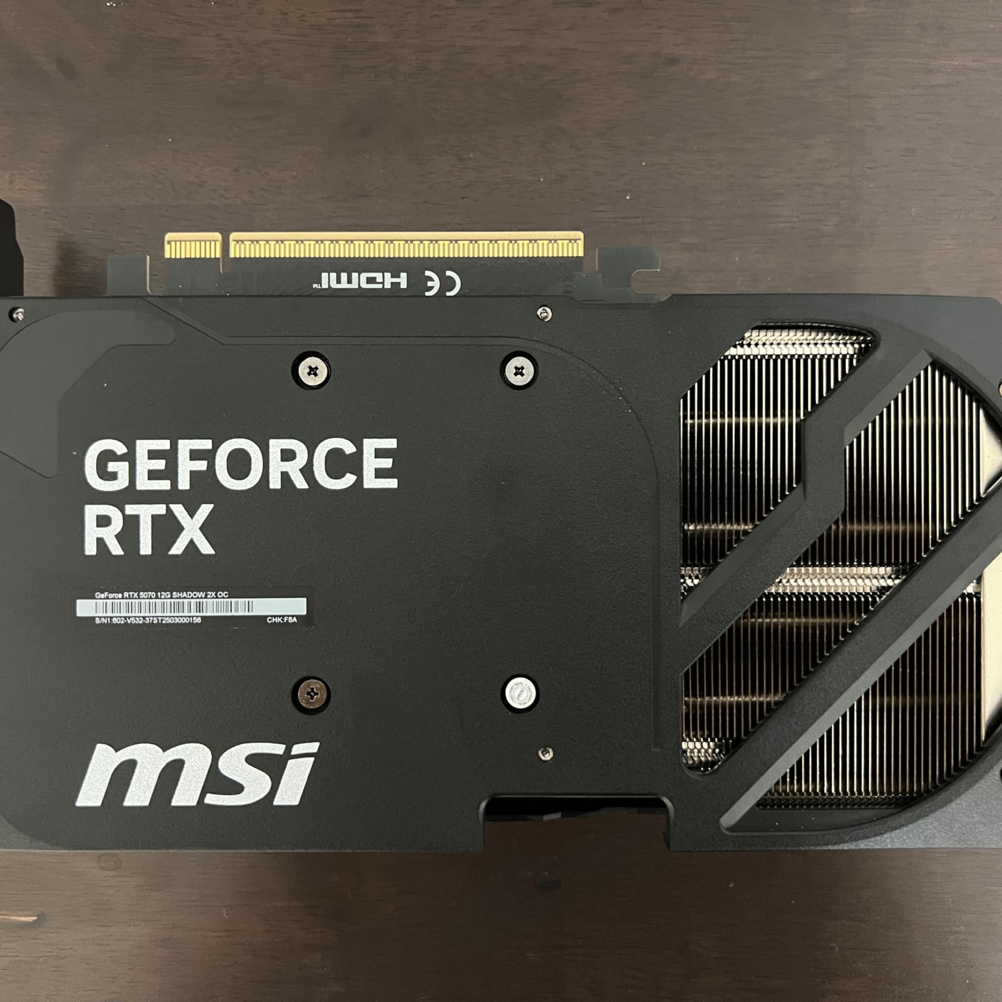 Brand New! MSI RTX 5070 2X SHADOW OC