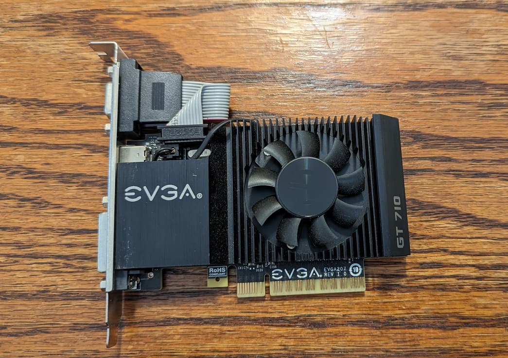 EVGA Nvidia GeForce GT 710 1GB DDR3 Low Profile PCIe 2.0 x8 Graphics Card - P/N: 01G-P3-2711-KR