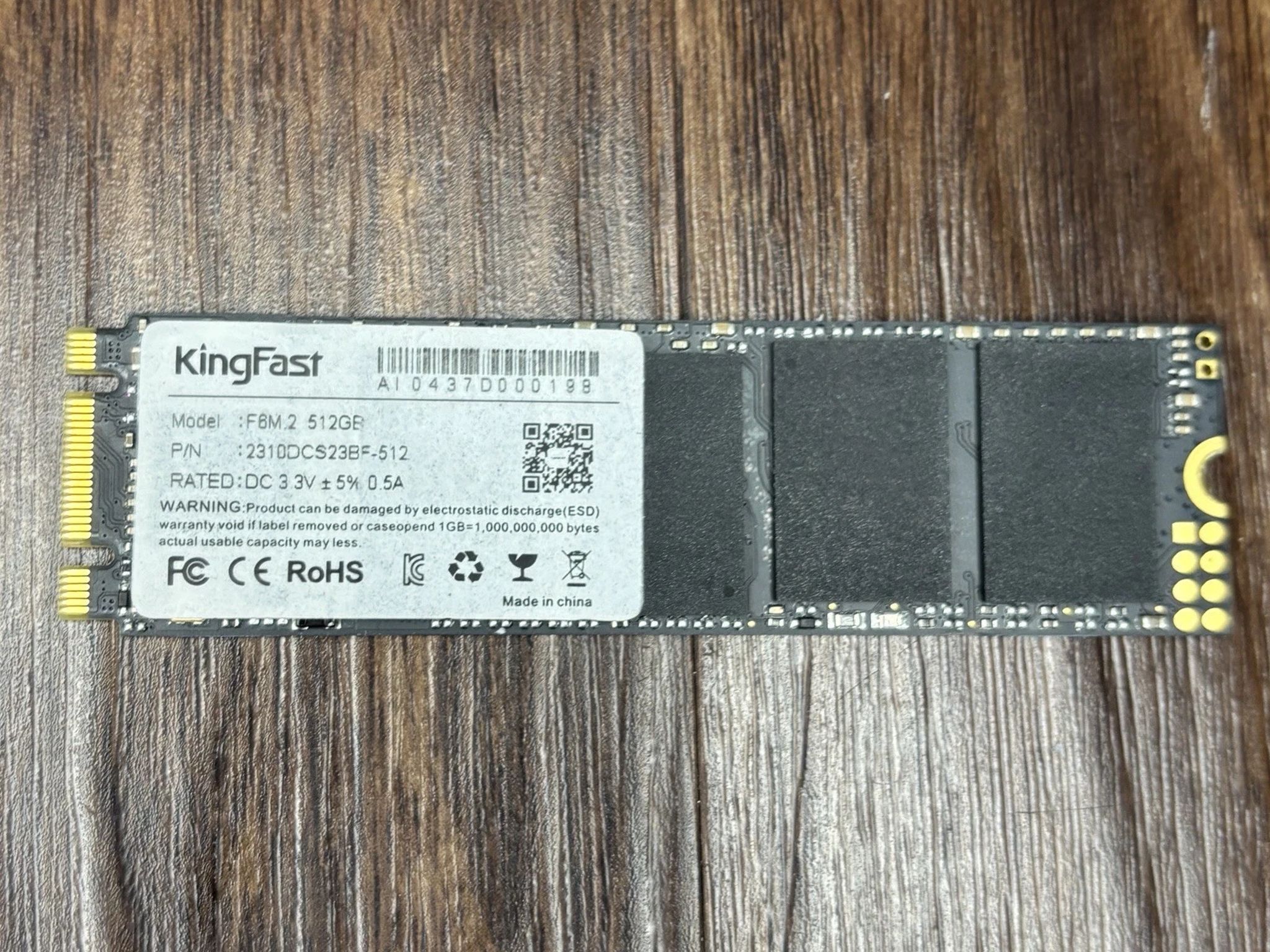 KingFast 512GB M.2 SATA III SSD F6M.2 2280 Internal Solid State Drive