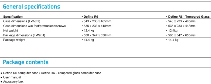 Fractal Design Define R6 - Mid Tower Computer Case - Gunmetal Grey, Tempered Glass
