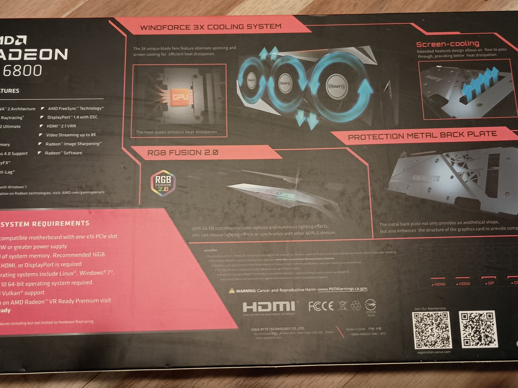 Gigabyte RX 6800 Gaming OC 16GB GPU
