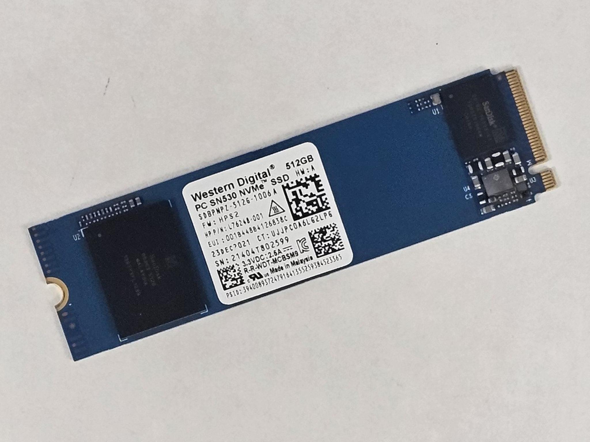 512GB NVMe M.2 SSD WD PC SN530 Gen3