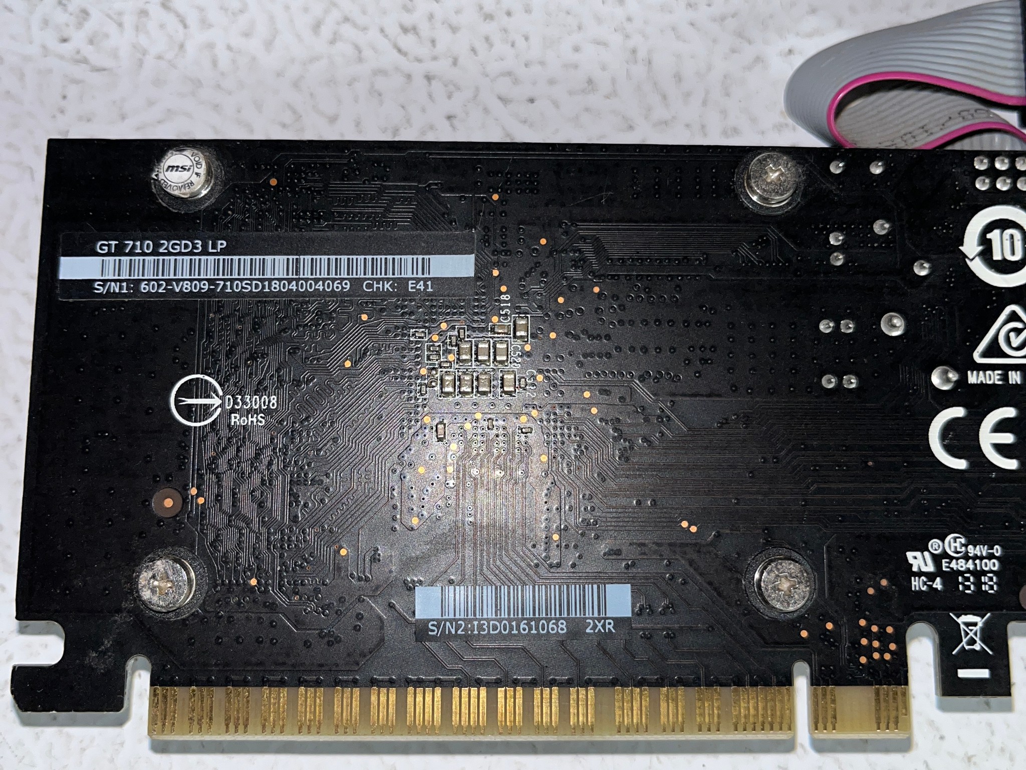 MSI GeForce GT 710 2GB DDR3 Low‑Profile Graphics Card – Tested & Working
