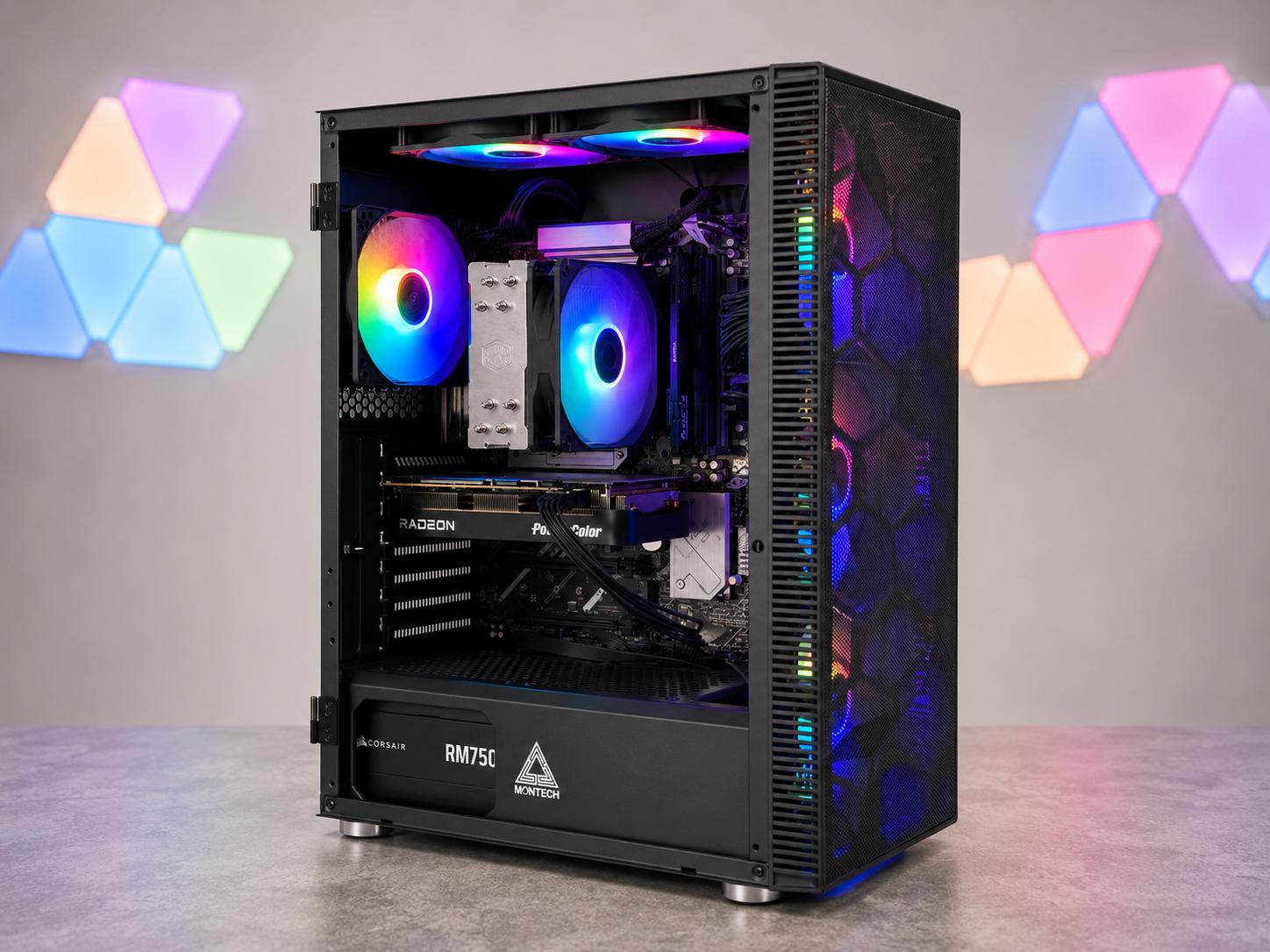 🌌🟣 GALACTIC Gaming PC | RX 9060 XT 16GB | Ryzen 5 9600x | 16GB | 1TB NVME | Free Shipping