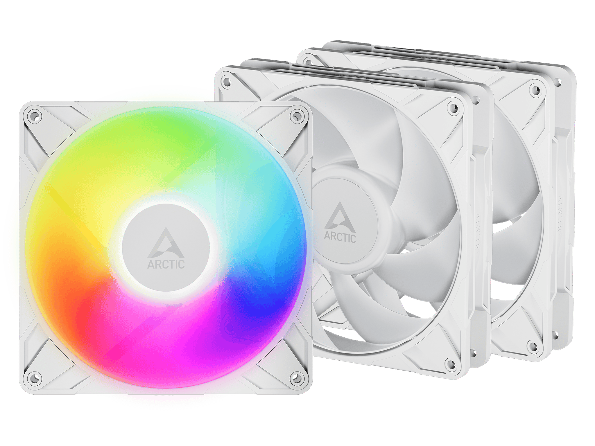 ARCTIC P14 A-RGB 110 CFM White 140mm Fans 3-Pack