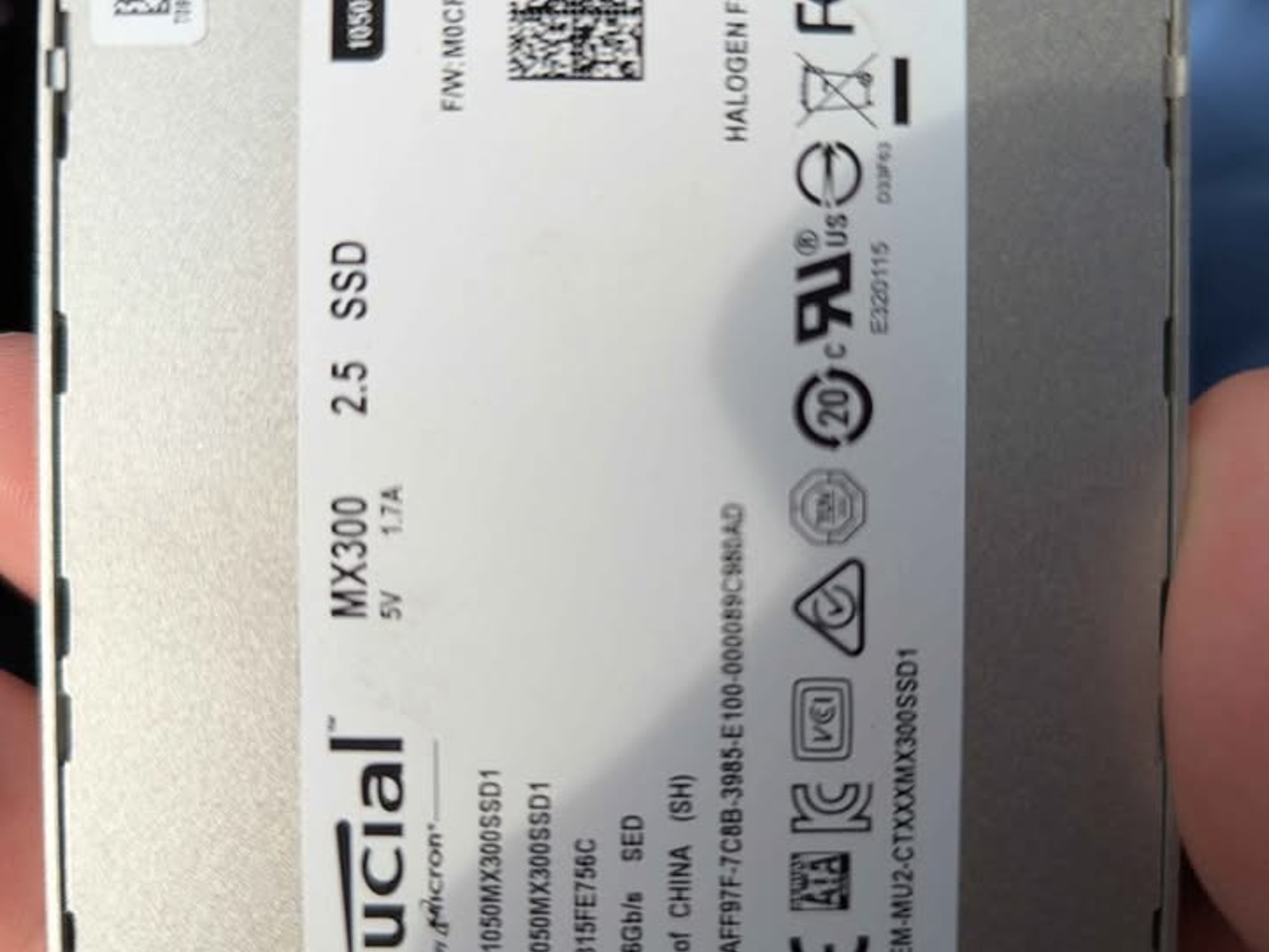 Crucial MX300/MX500 1TB SSD, Used