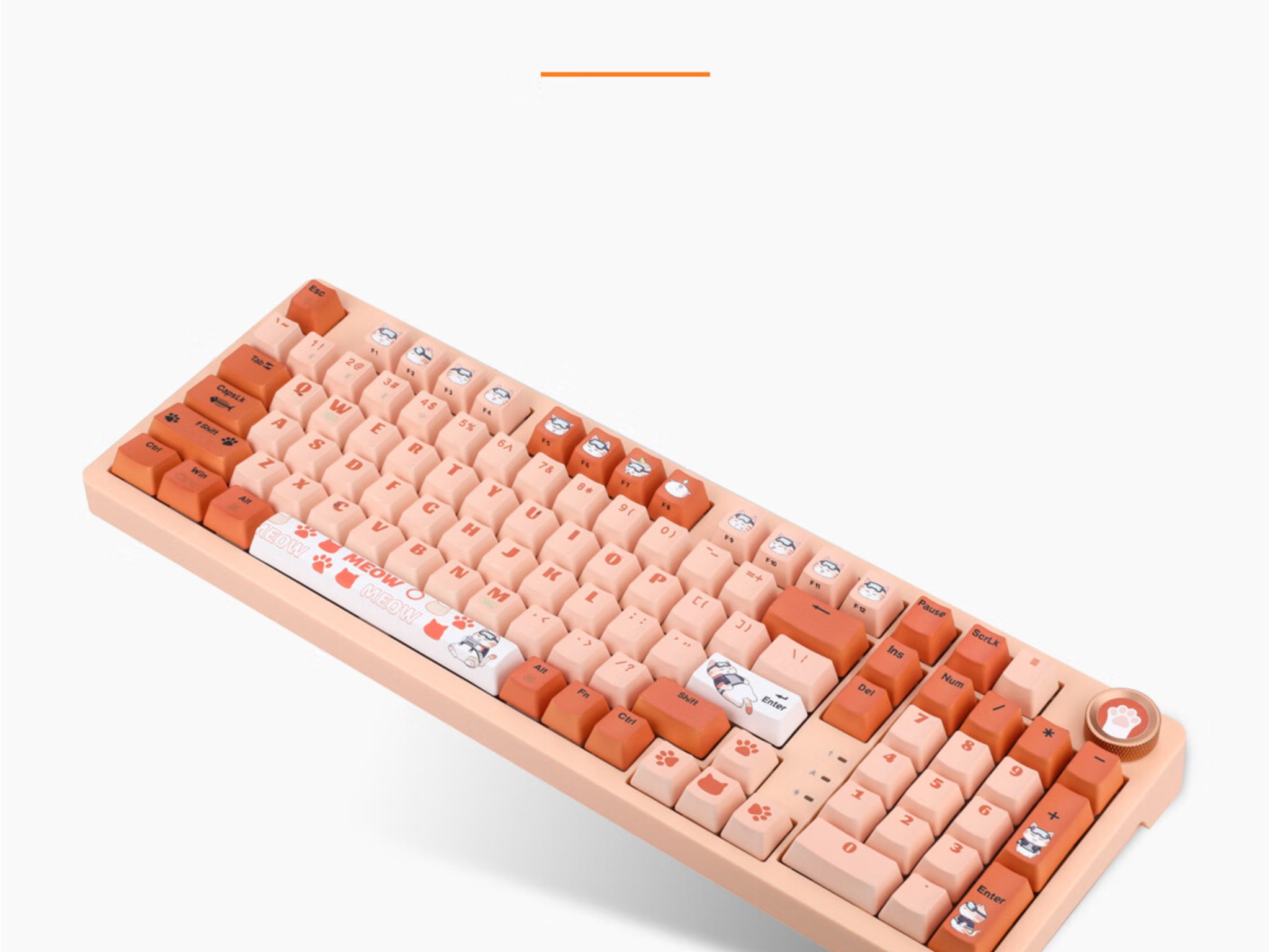 Colorful Gameow Mechanical Gaming Keyboard, Thermal Sublimation PBT Key Cap With Vibrant Cute Design