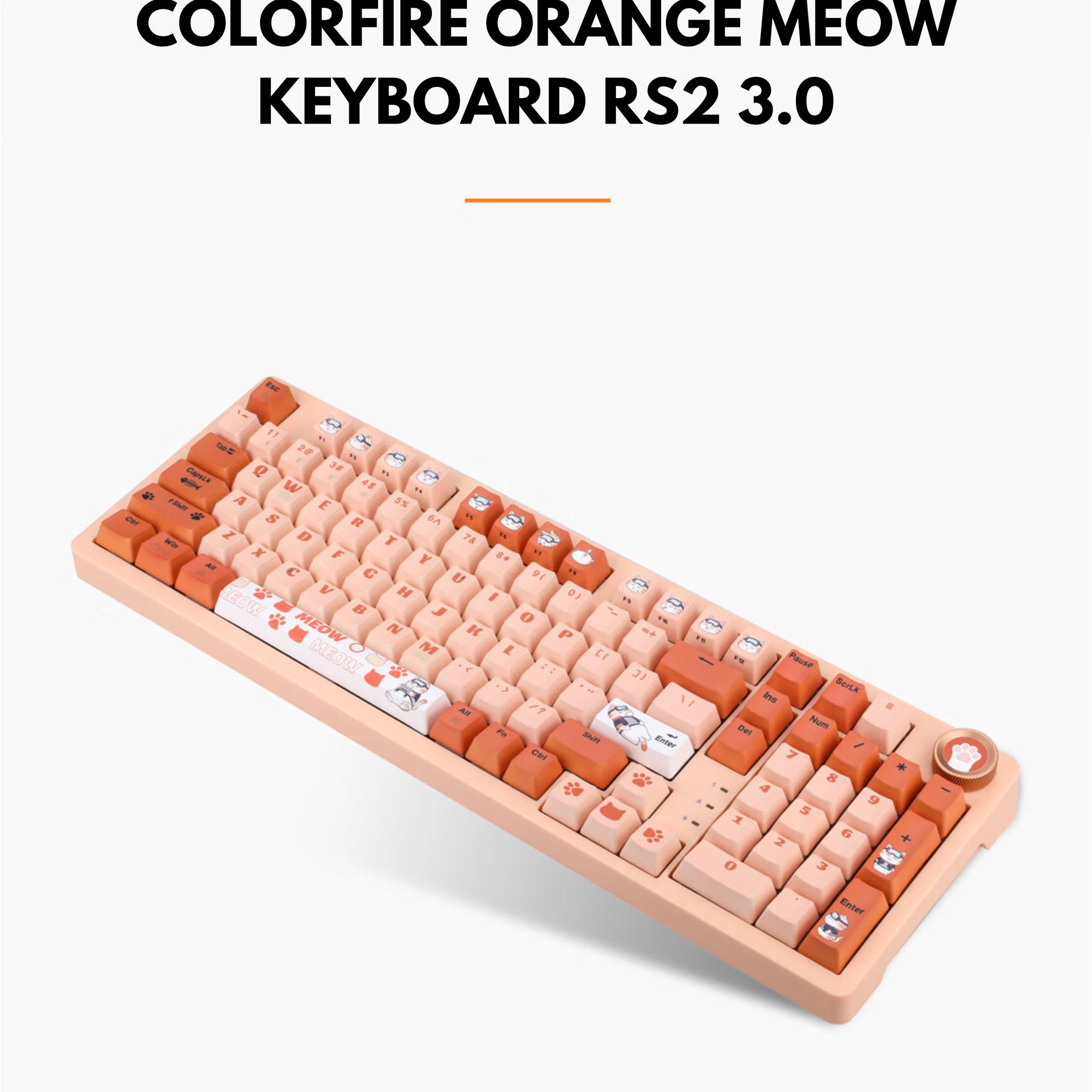 Colorful Gameow Mechanical Gaming Keyboard, Thermal Sublimation PBT Key Cap With Vibrant Cute Design