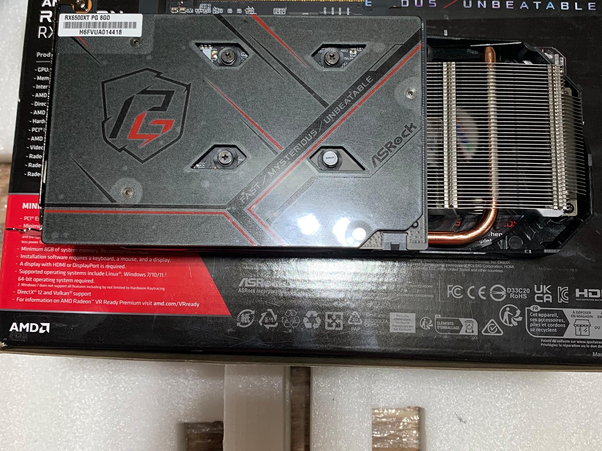 NEW 6500 XT 8GB OPEN BOX ASROCK PHANTOM GAMING