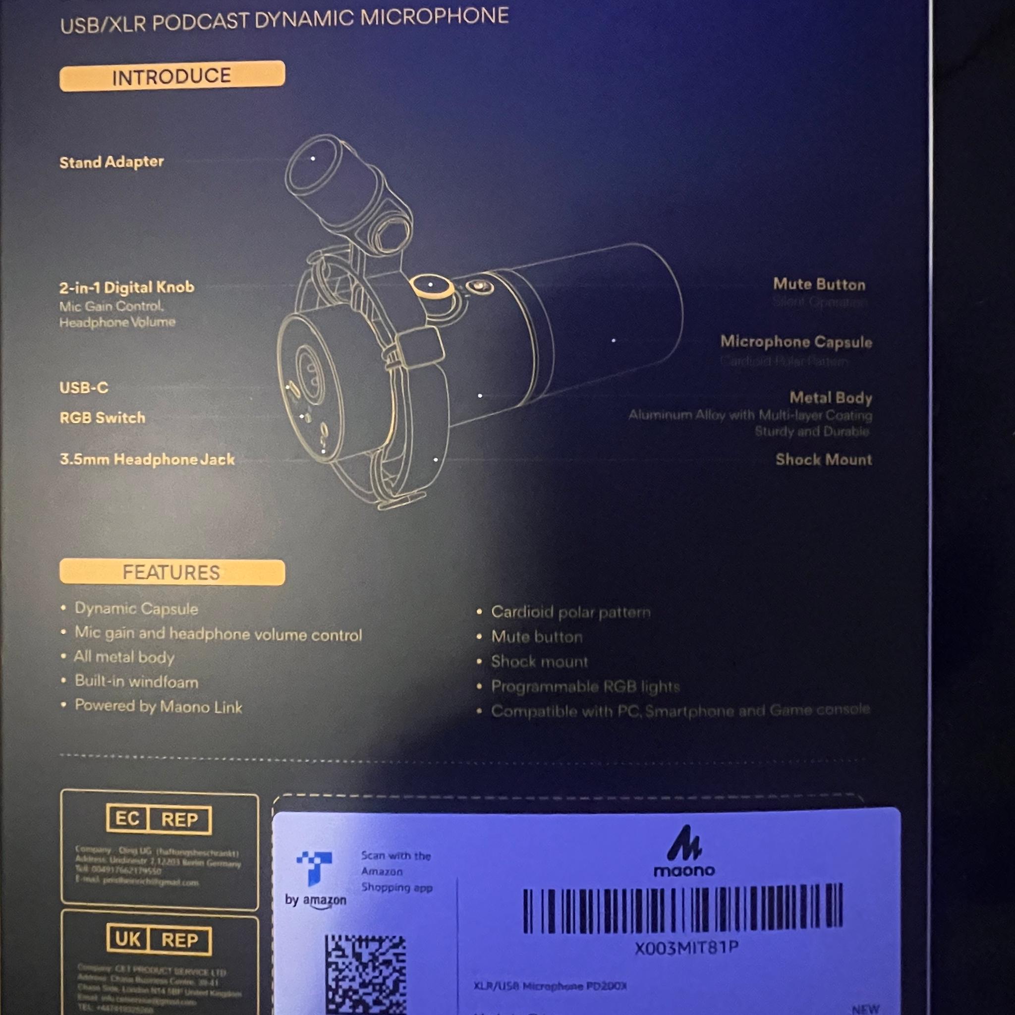 MAONO XLR/USB Dynamic PD200X