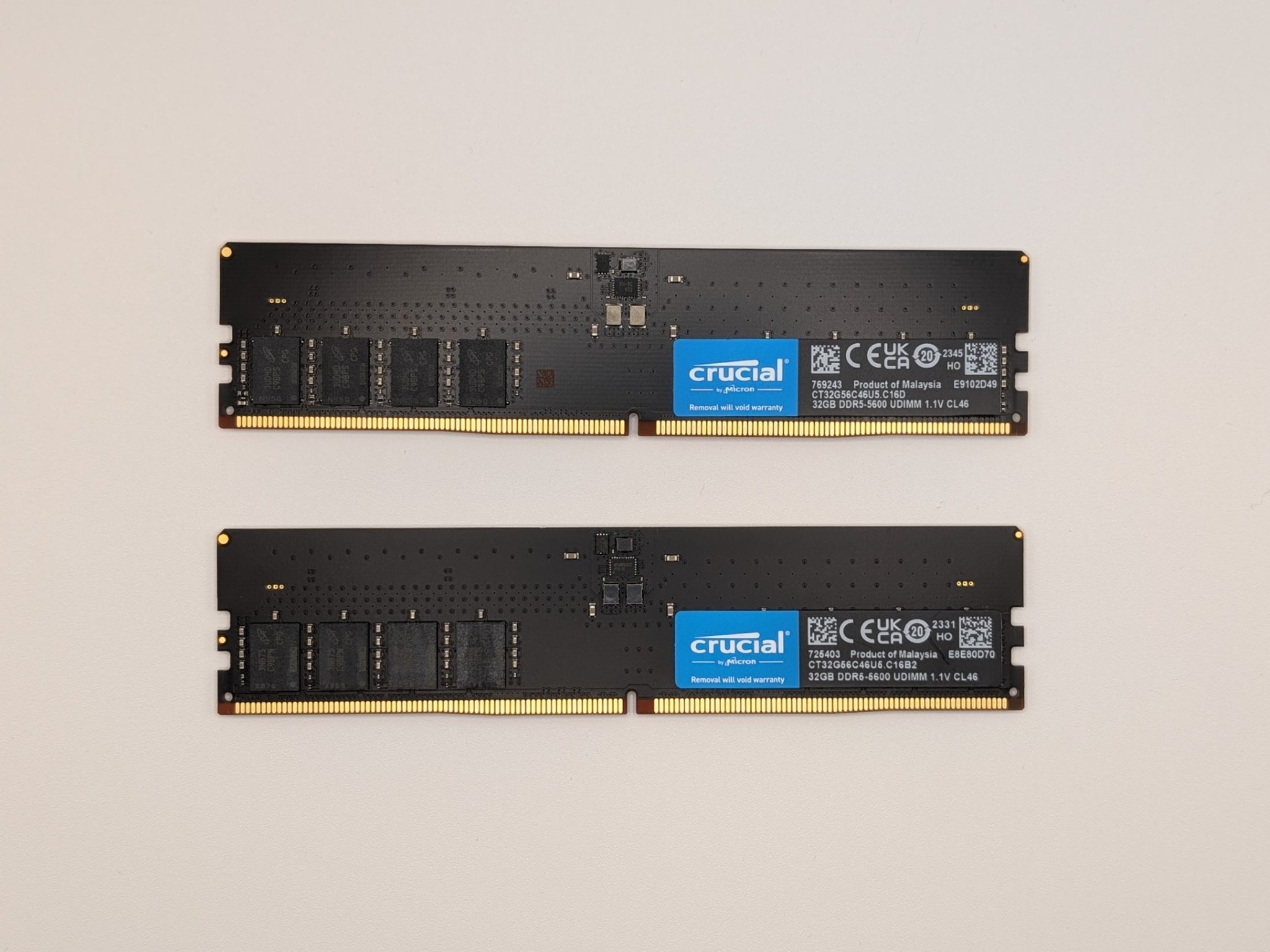 Crucial 64GB (2x32GB) DDR5 RAM 5600MT/s DIMM Desktop Memory