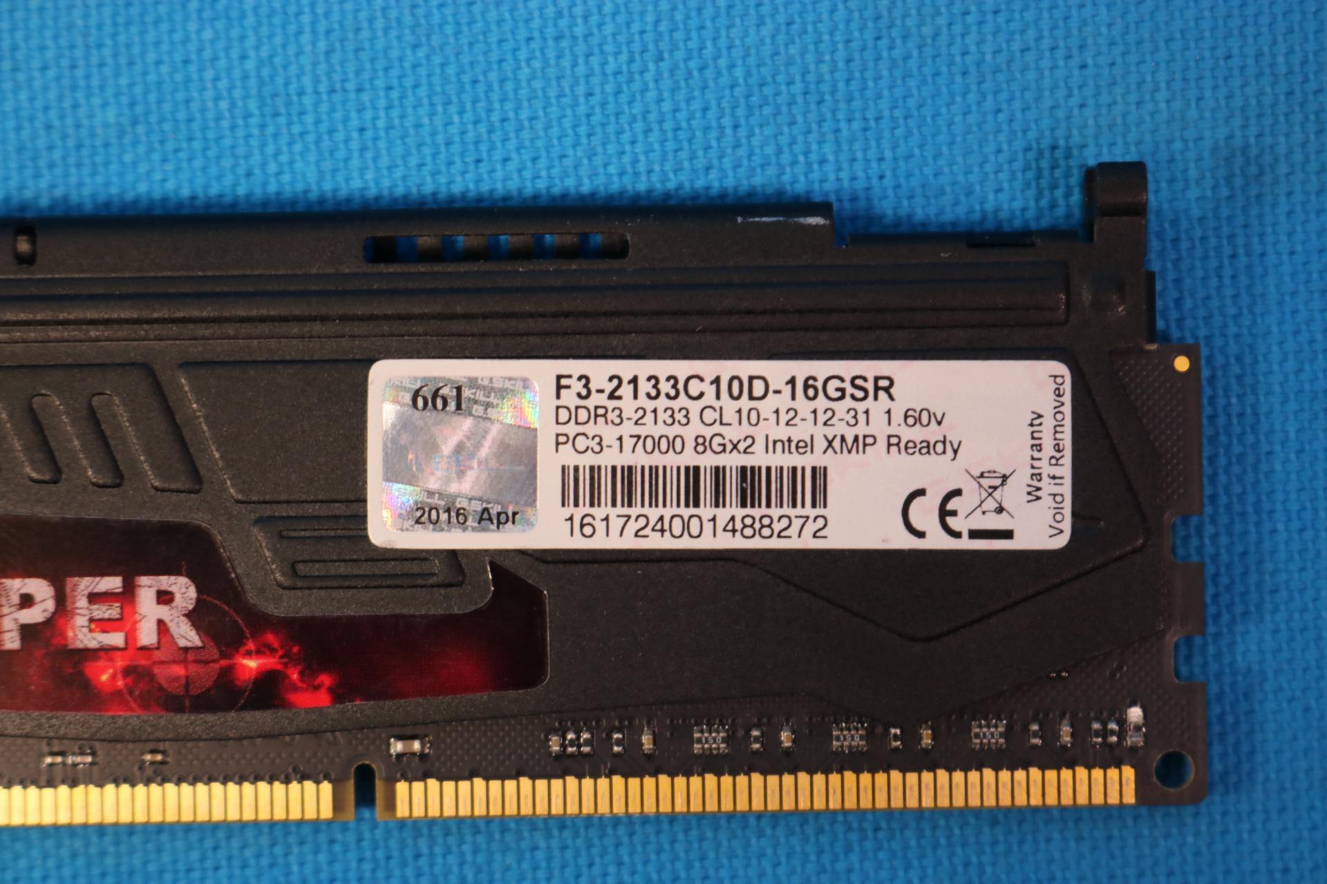 G. Skill Sniper 16GB (2x8GB) DDR3 2133 PC3-17000 1.6V Desktop RAM - 4218818604