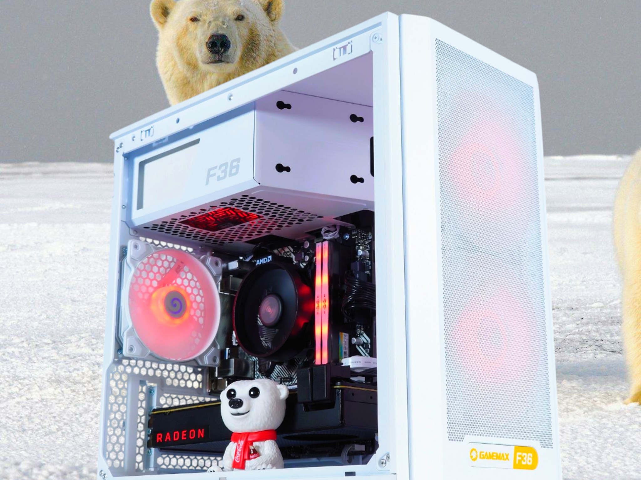 ❄️🐻‍❄️Polar🌨️ AMD RX Vega 56 8GB🌨️ AMD Ryzen 5 2600🌨️ 16GB DDR4🌨️ 512GB SSD