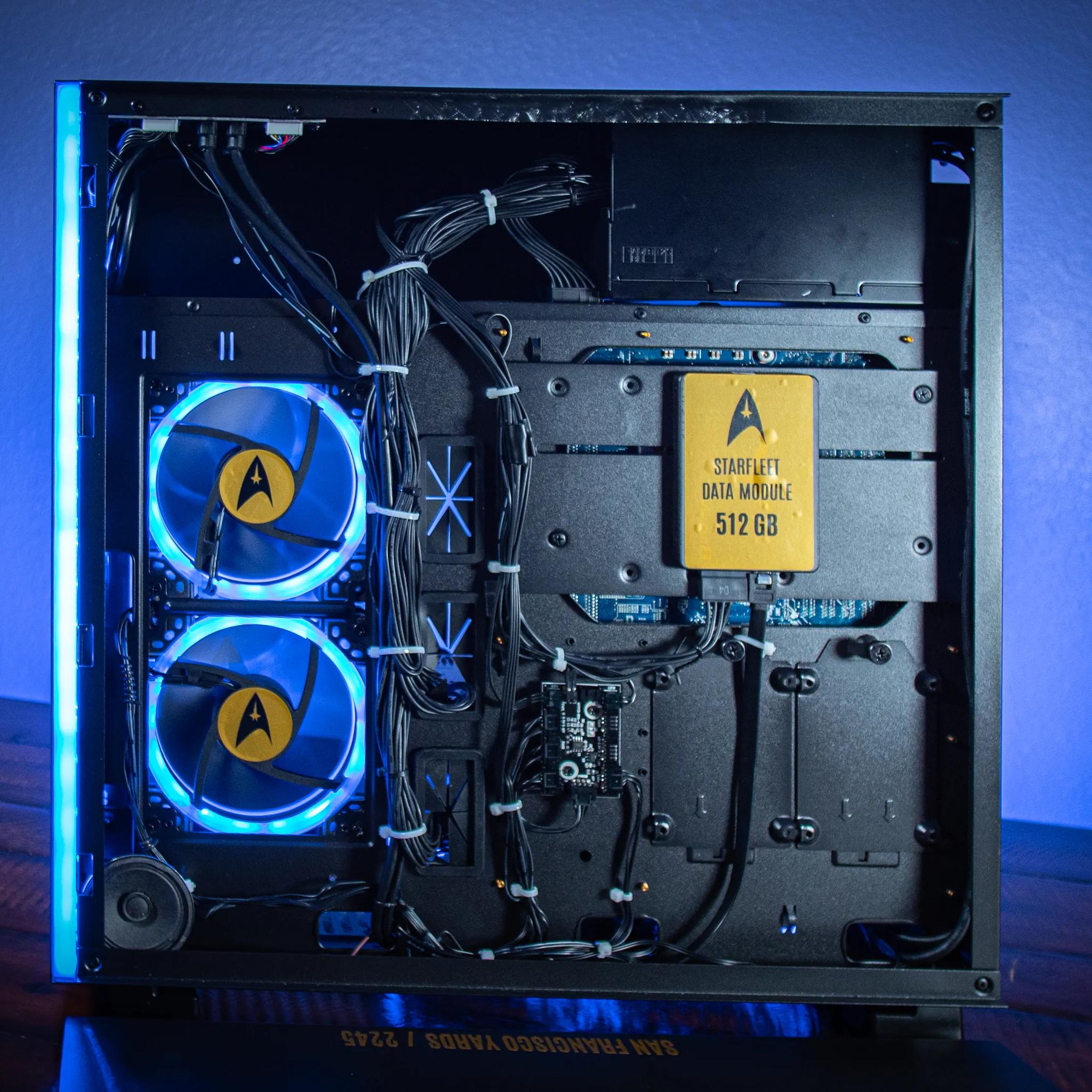 Star Trek Theme Build - 6C/12T Xeon, RTX2070 Super, 16 GB, 512GB SSD, Custom RGB Case, 700W PSU