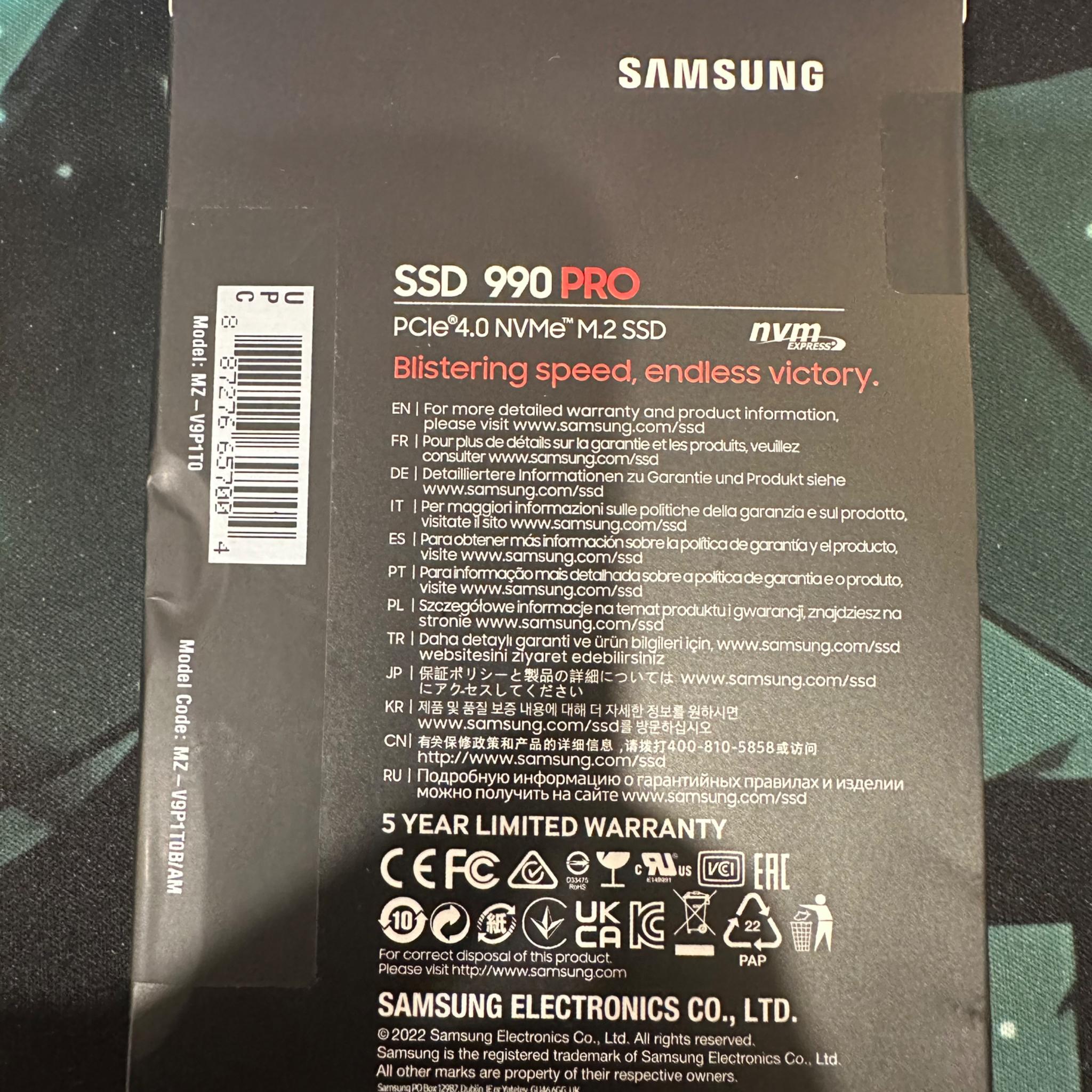 SAMSUNG 990 PRO SSD 1TB