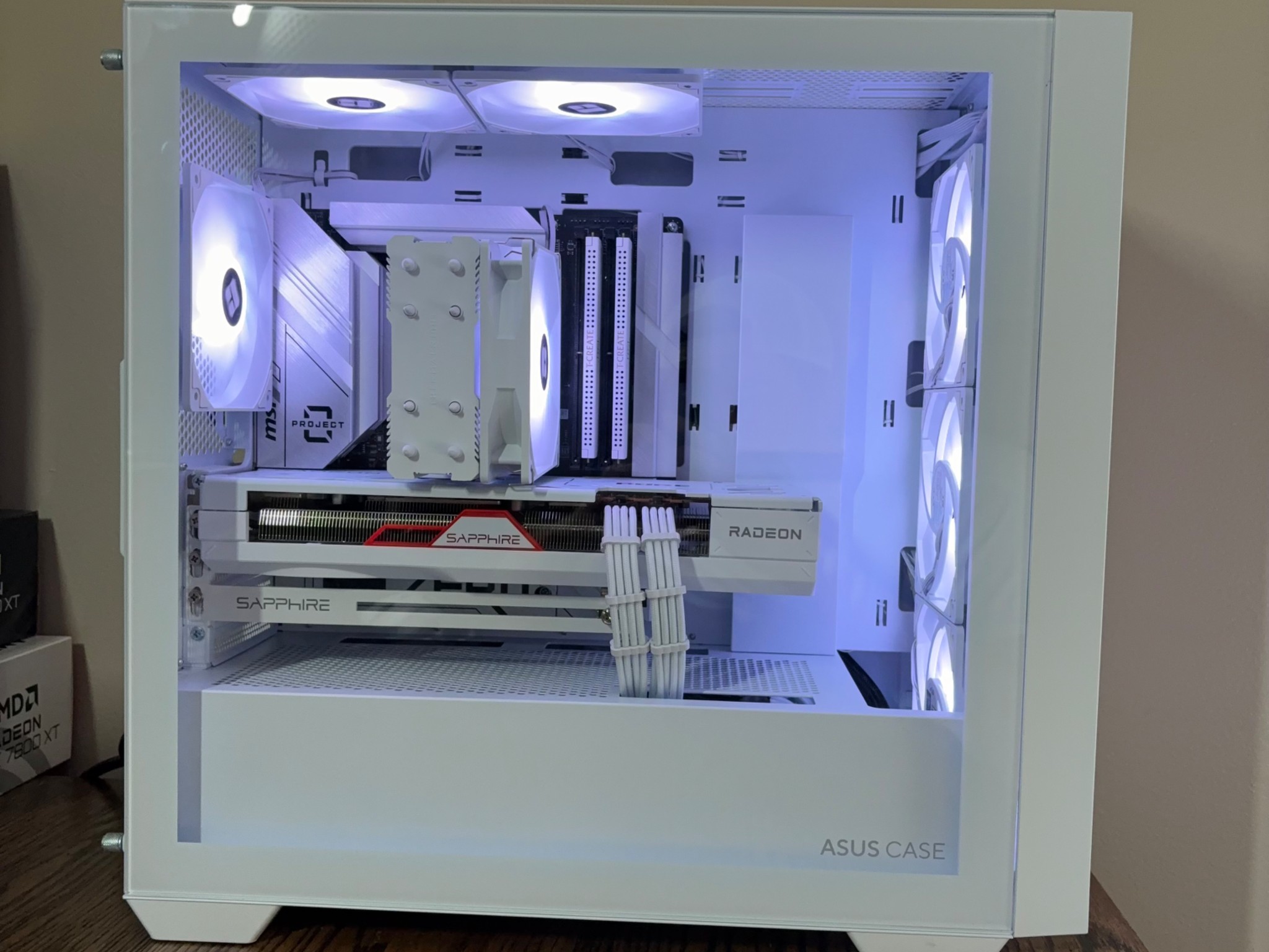 Project Zero | 7800xt | r5 7500f | back connect BTF | Asus A21 mATX | RGB | WiFi | AM5 | 1440p 4k HD