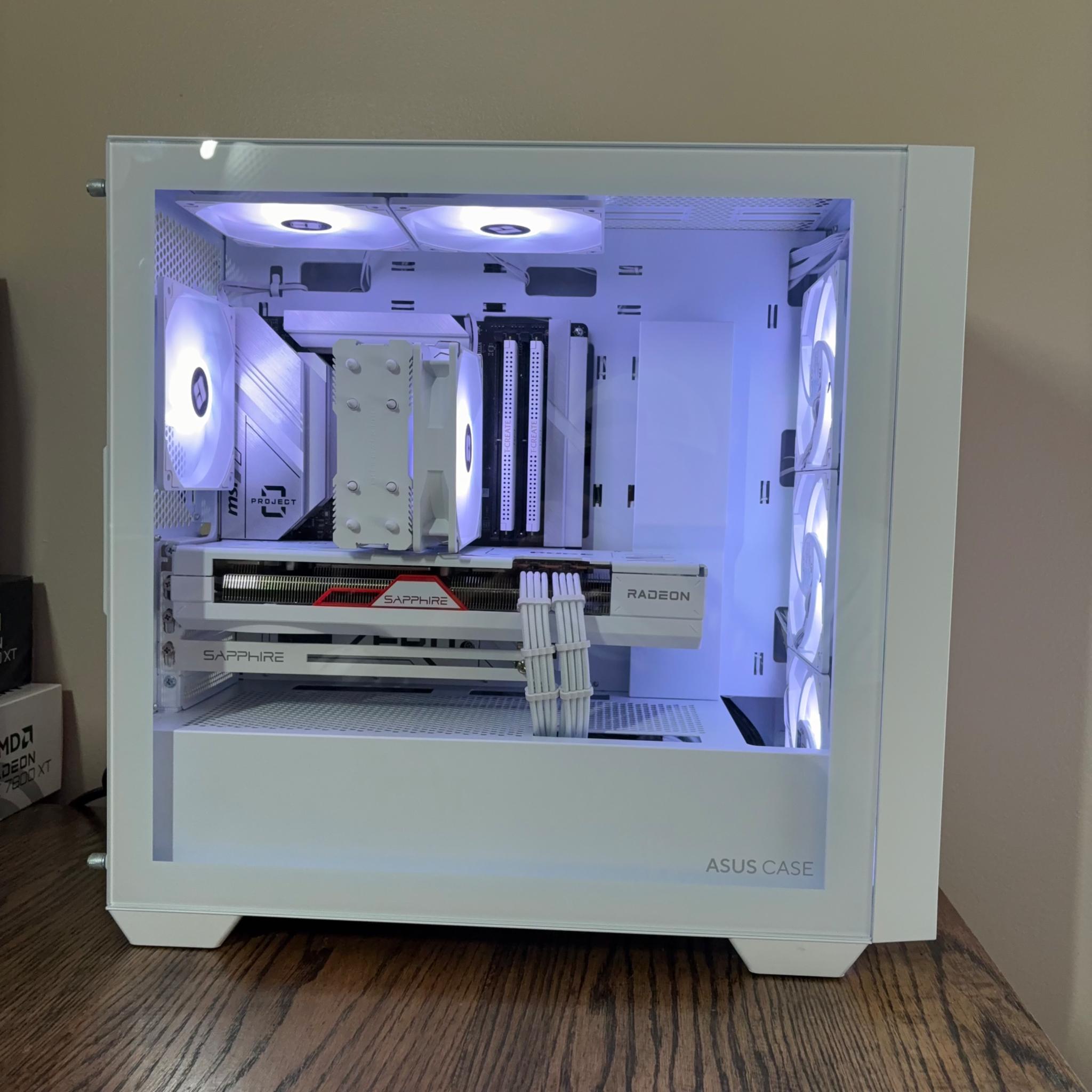 Project Zero | 7800xt | r5 7500f | back connect BTF | Asus A21 mATX | RGB | WiFi | AM5 | 1440p 4k HD
