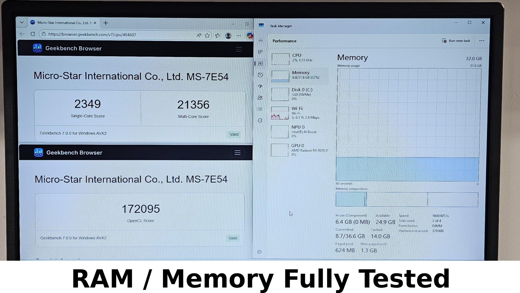 32GB DDR5 (2x16GB) CL32 6400MT/s Crucial