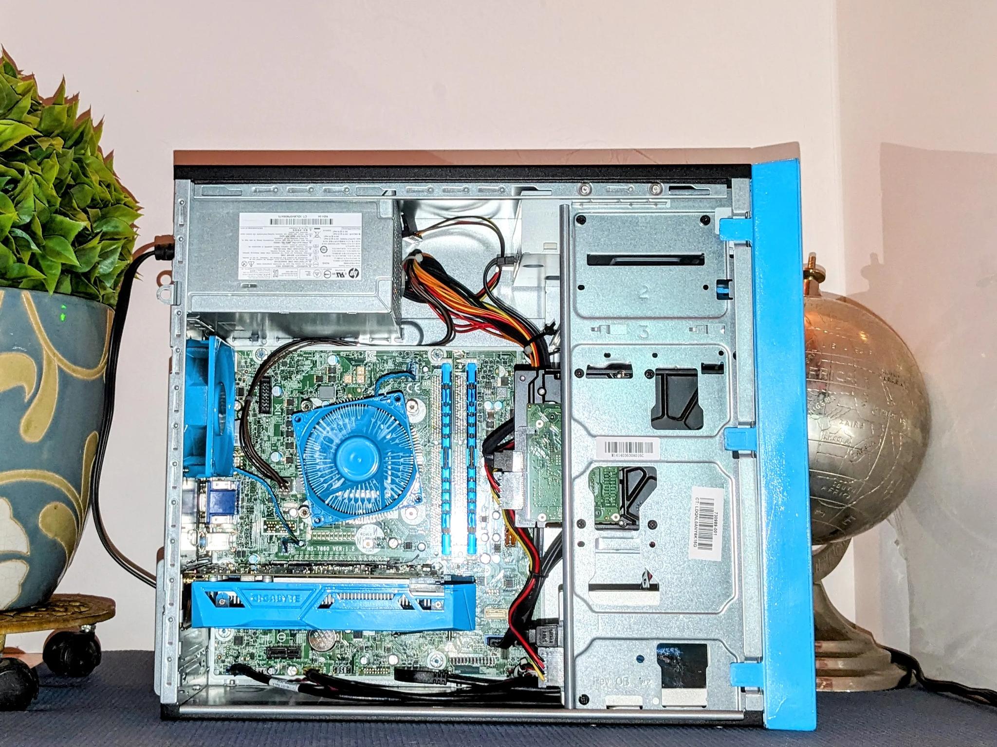 HP BlueFace🥶1080p FoRTNiTe PC💙🖤 Intel i5 💙🖤 GTX1050Ti💙🖤 16GB RAM💙🖤 Wi-Fi💙🖤Windows 11