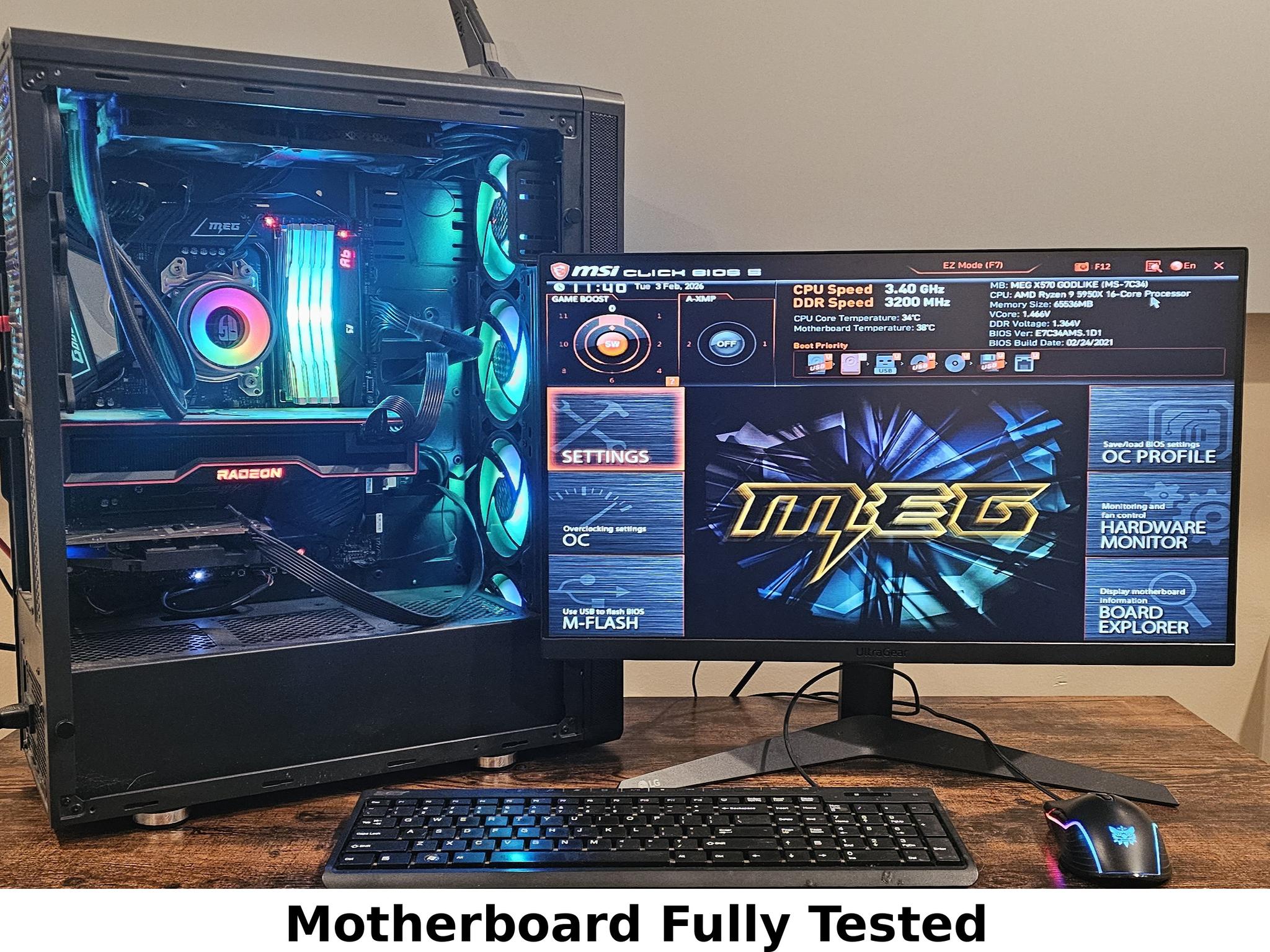 MSI MEG X570 Godlike MS-7C34 AM4 DDR4 Motherboard - Ready to Ship