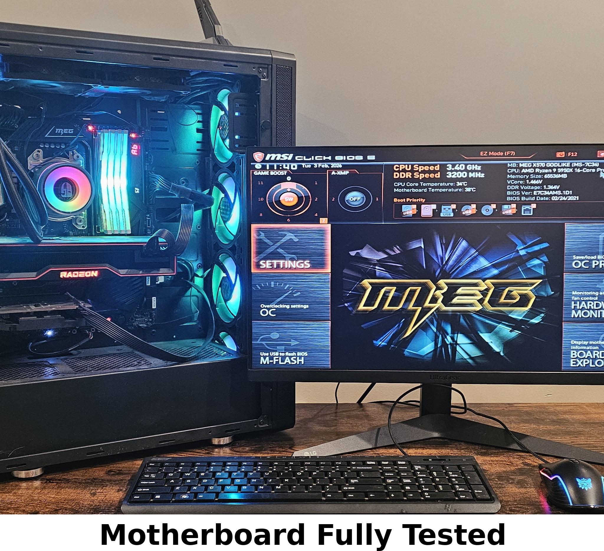 MSI MEG X570 Godlike MS-7C34 AM4 DDR4 Motherboard - Ready to Ship