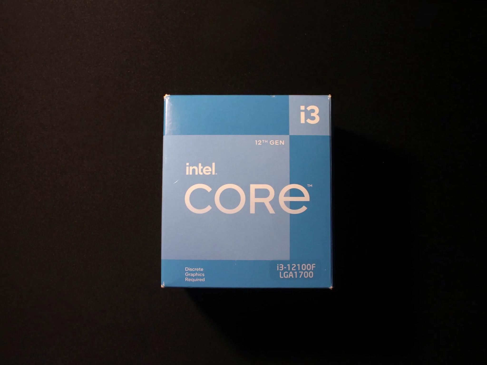 Intel Core i3-12100F CPU and Cooler
