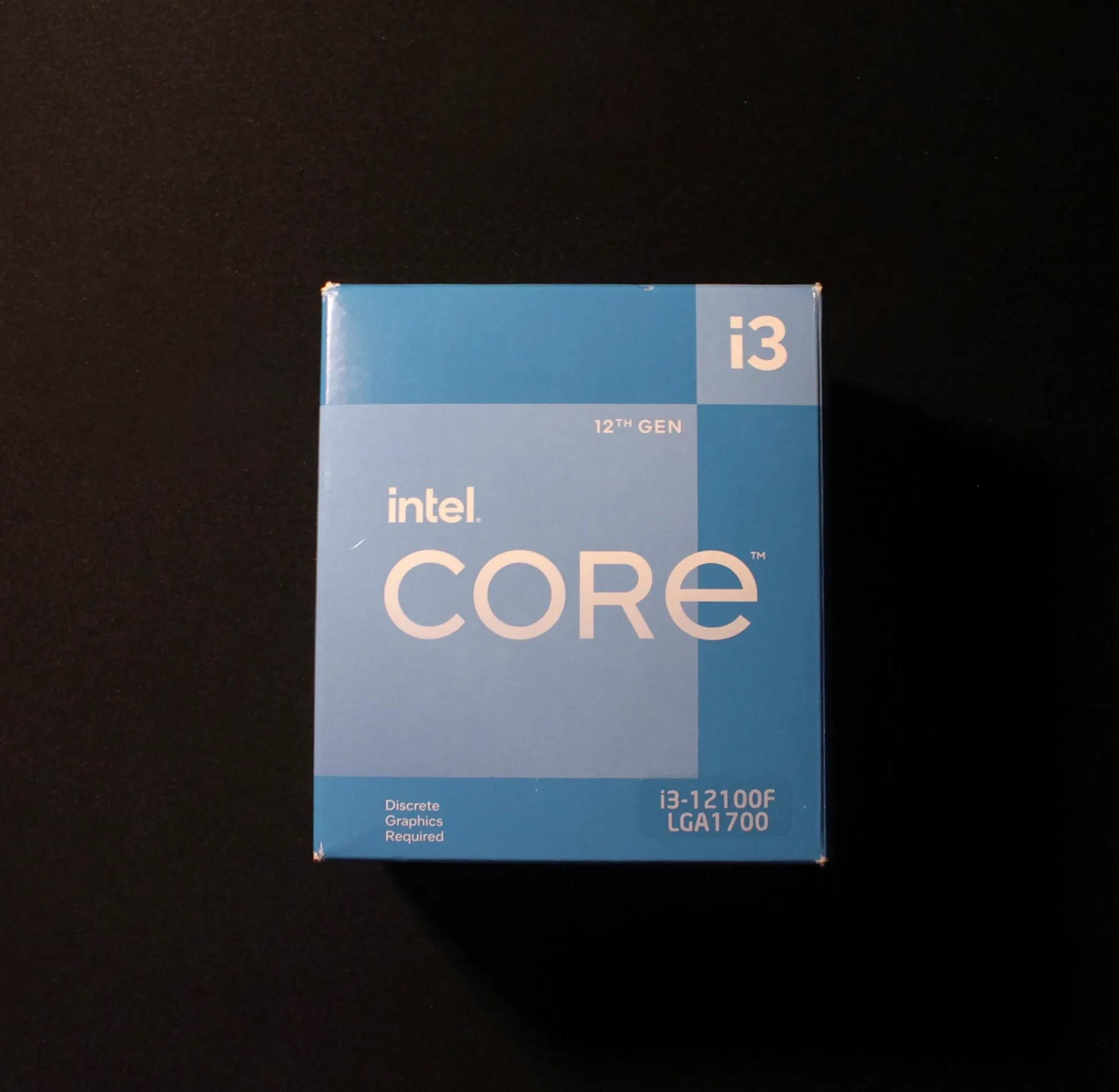 Intel Core i3-12100F CPU and Cooler