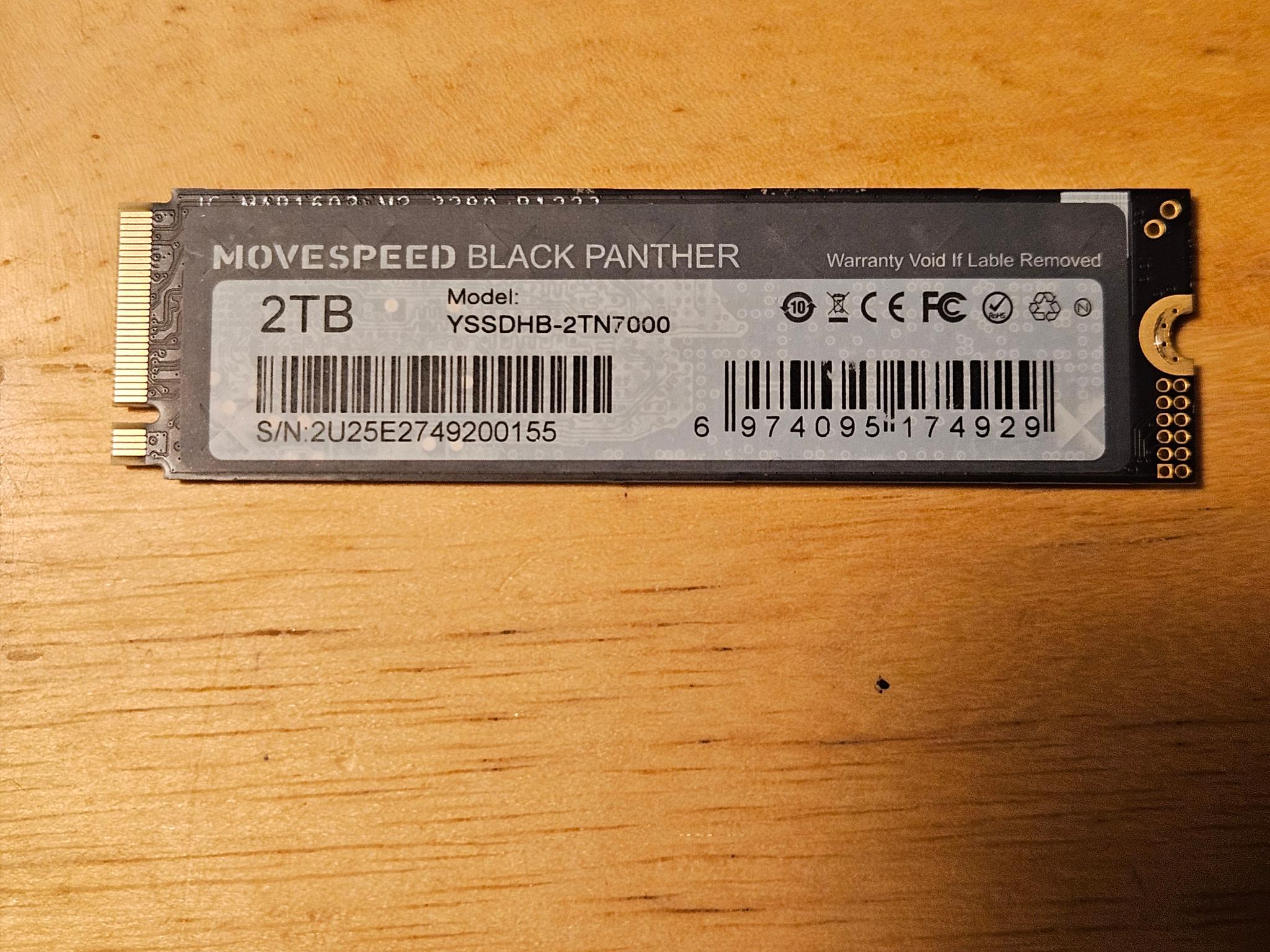 Movespeed Black Panther 2tb SSD