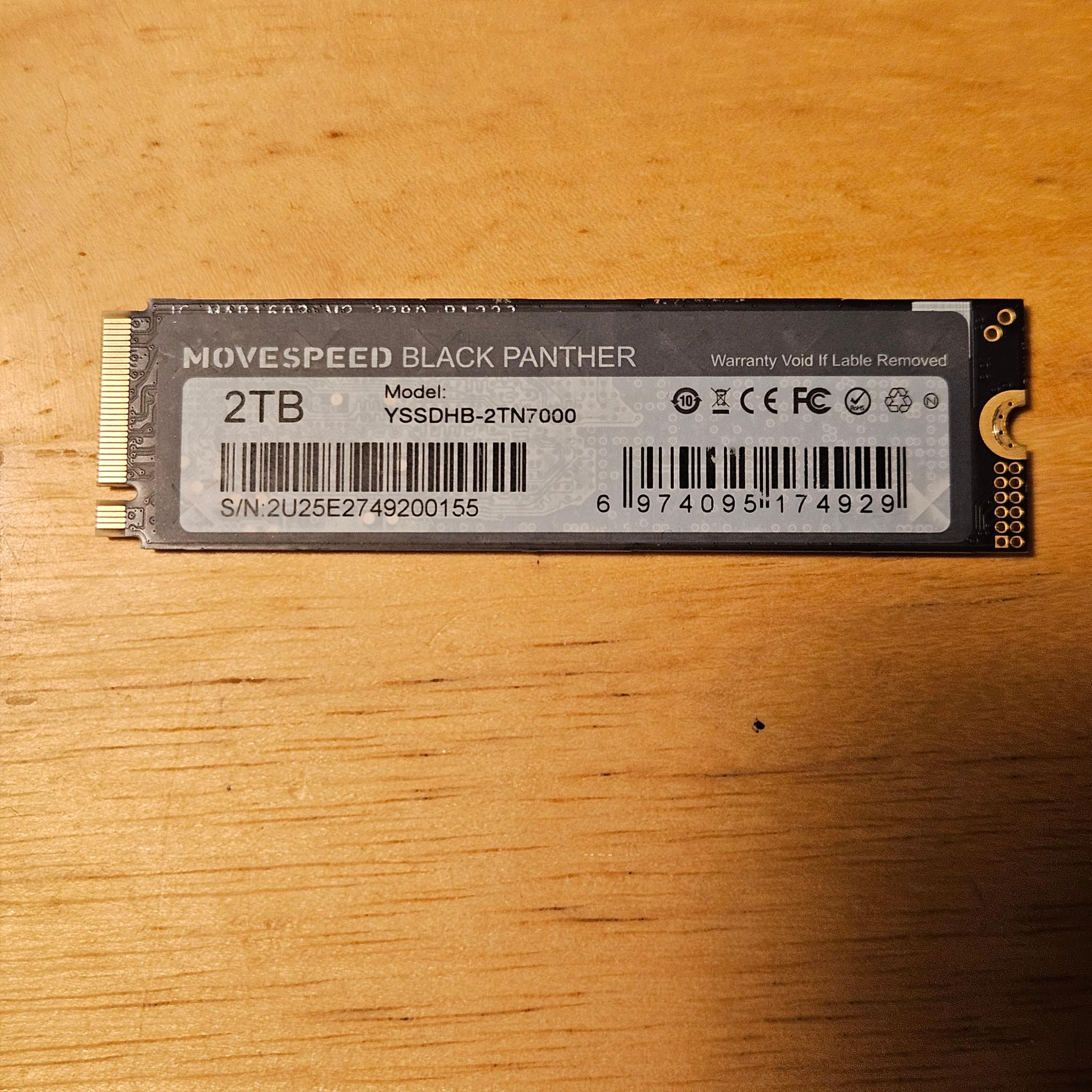 Movespeed Black Panther 2tb SSD