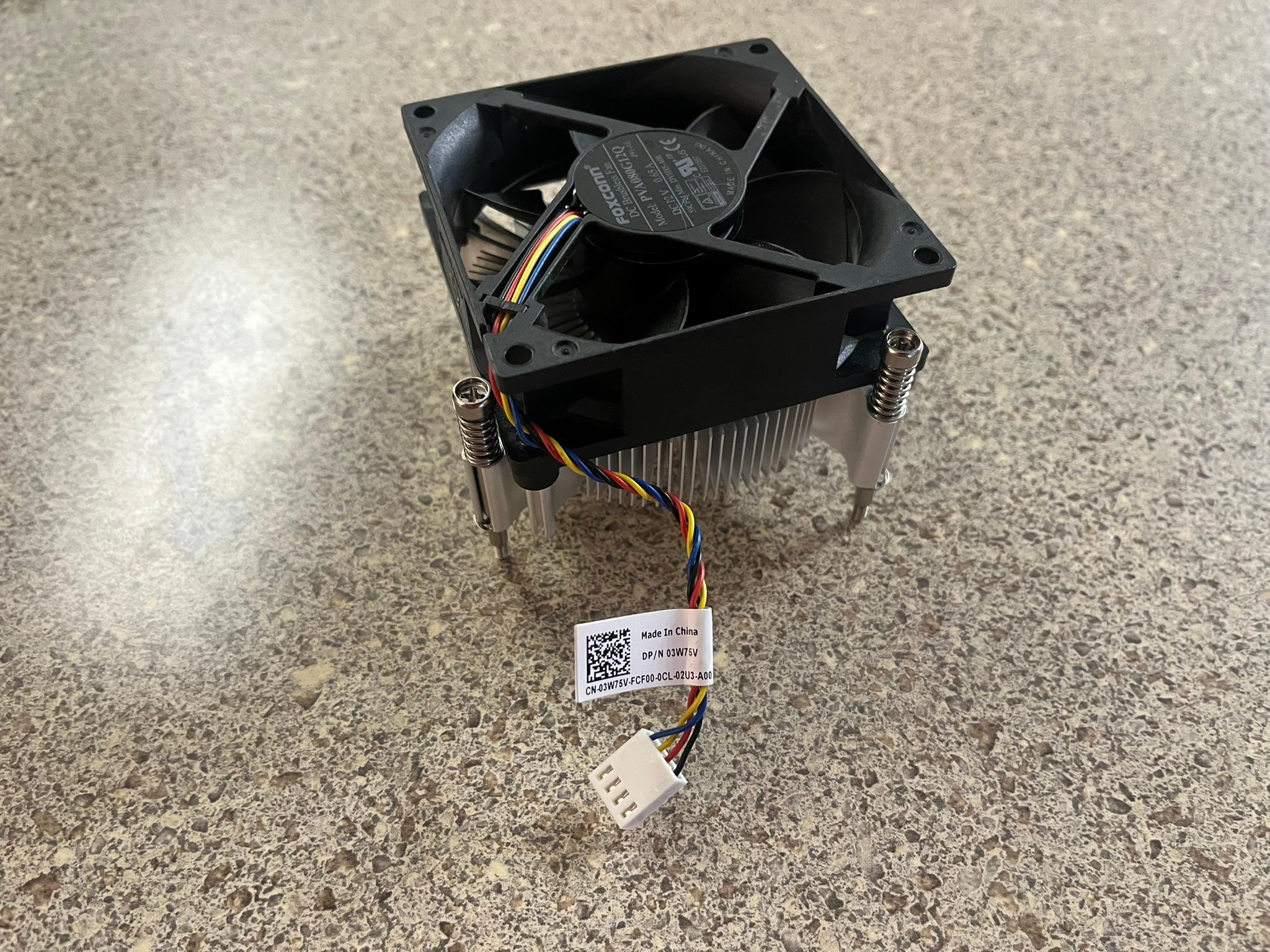 Dell CPU Cooler Heatsink Fan 65W | 03W75V 0DVH85 | OptiPlex 5080 7080 MT, Inspiron 3880, G5 Desktop