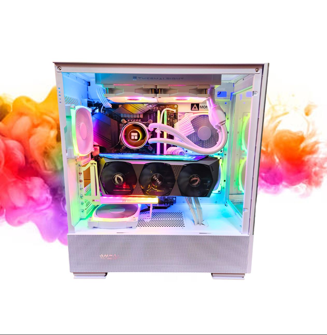 SALE: RTX 3080 + i5 11600k + 32GB RGB RAM + 2TB SSD + 6 Fans + Full RGB ( All White Gaming PC )