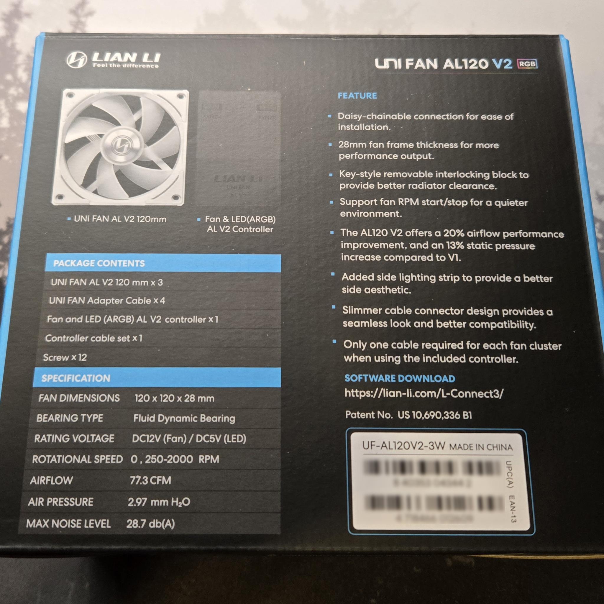 Lian Li UNI FAN AL120 V2 (3-Pack) (White Edition)