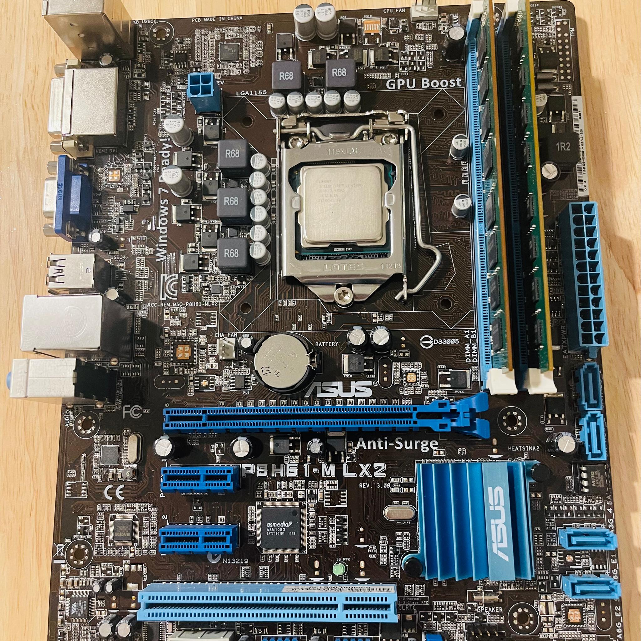 ASUS P8H61-M+i7-2600K+16GB Ram