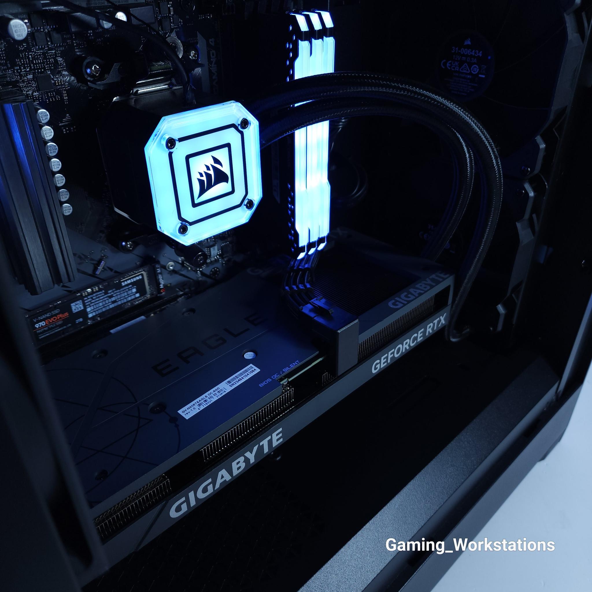 💙🖤RTX 4060Ti || Ryzen 7 5700X || 1TB NVMe || 24GB 3600MHz DDR4 || 1080p Gaming PC