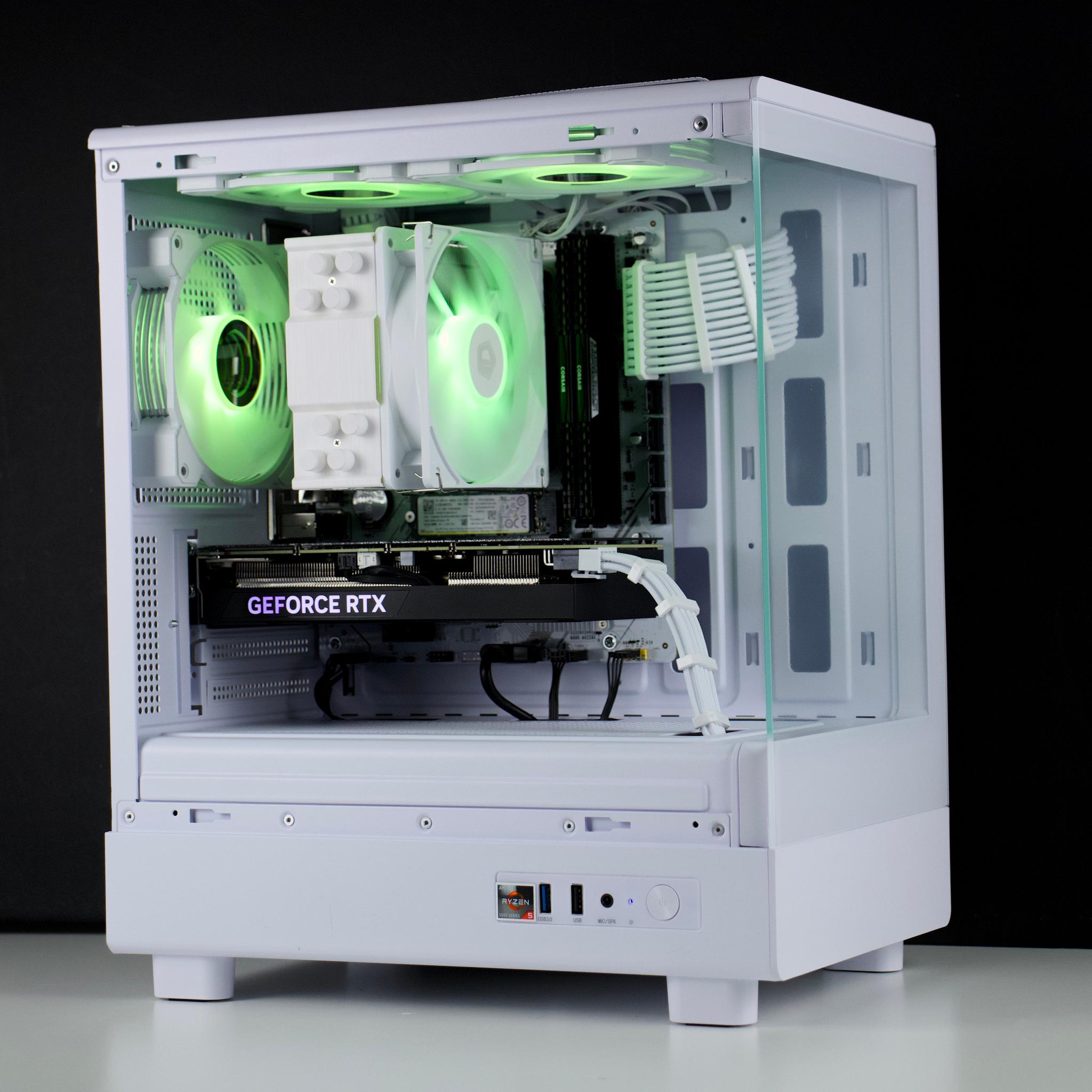 🧊❄️🧊 White Gaming PC – RTX 4060 TI, Ryzen 5 5600X, 32GB RAM, 1TB SSD - WiFi, BlueTooth 🧊❄️🧊