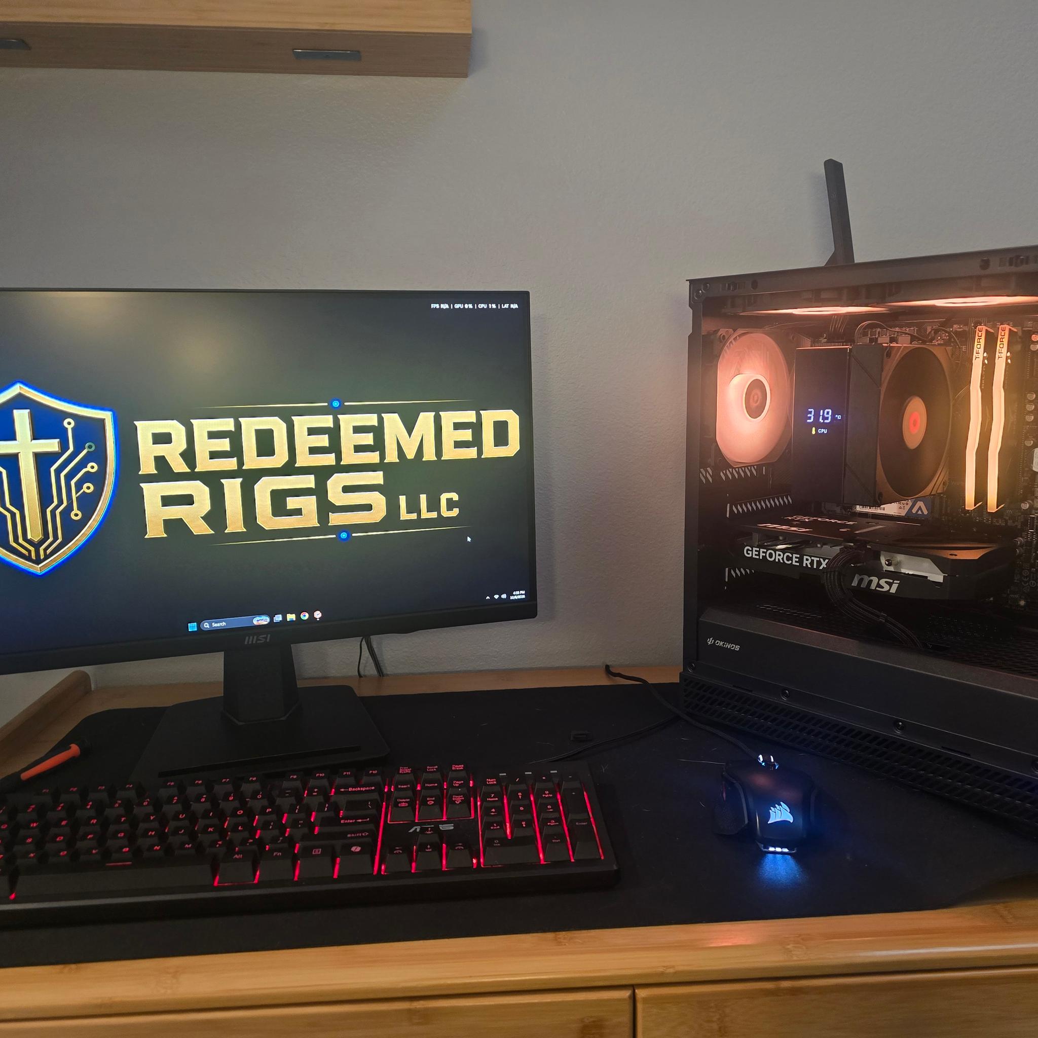 Custom Gaming PC Build AM4 "Blackout" 5060 Ti (8gb)