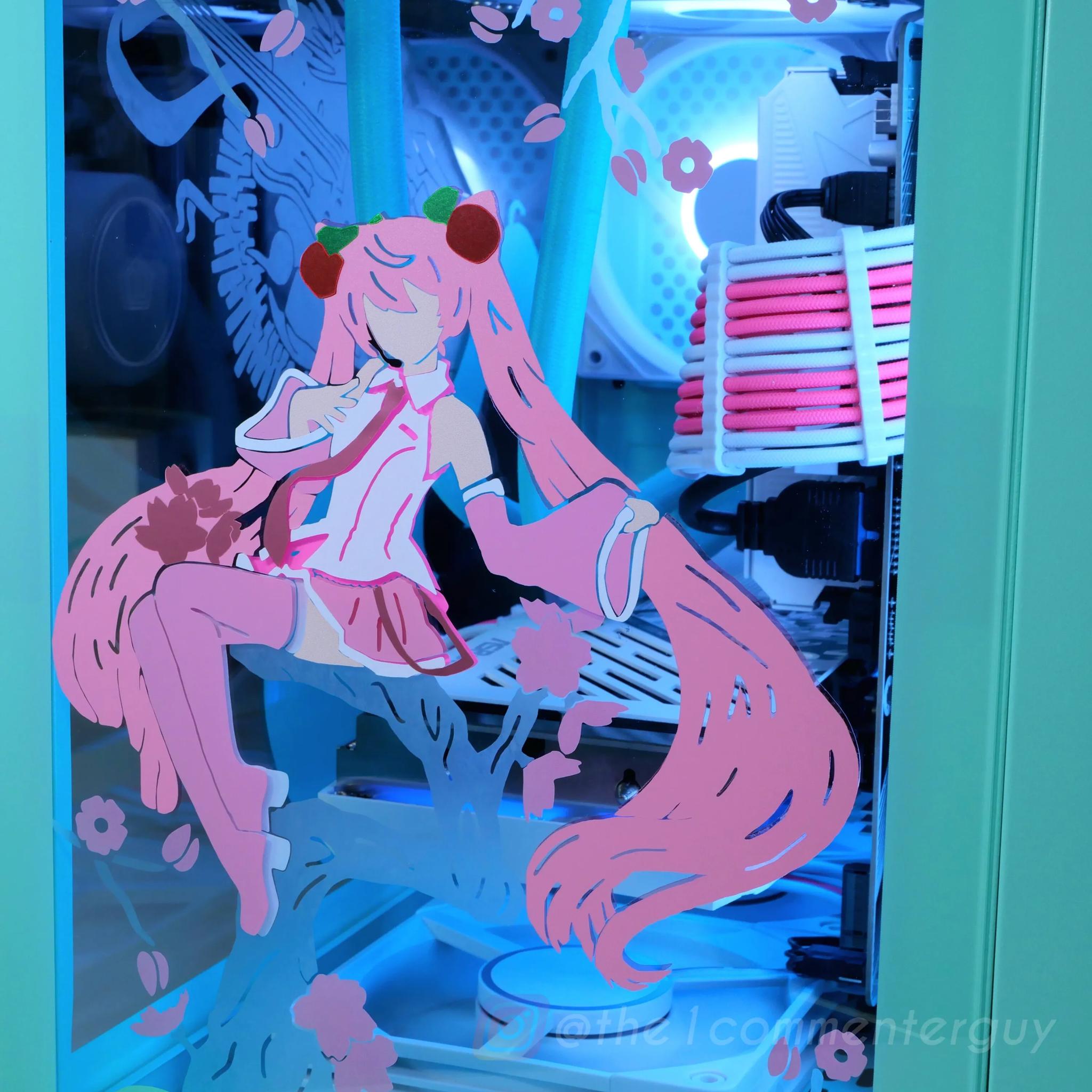MIKU themed pc build COMMISSION