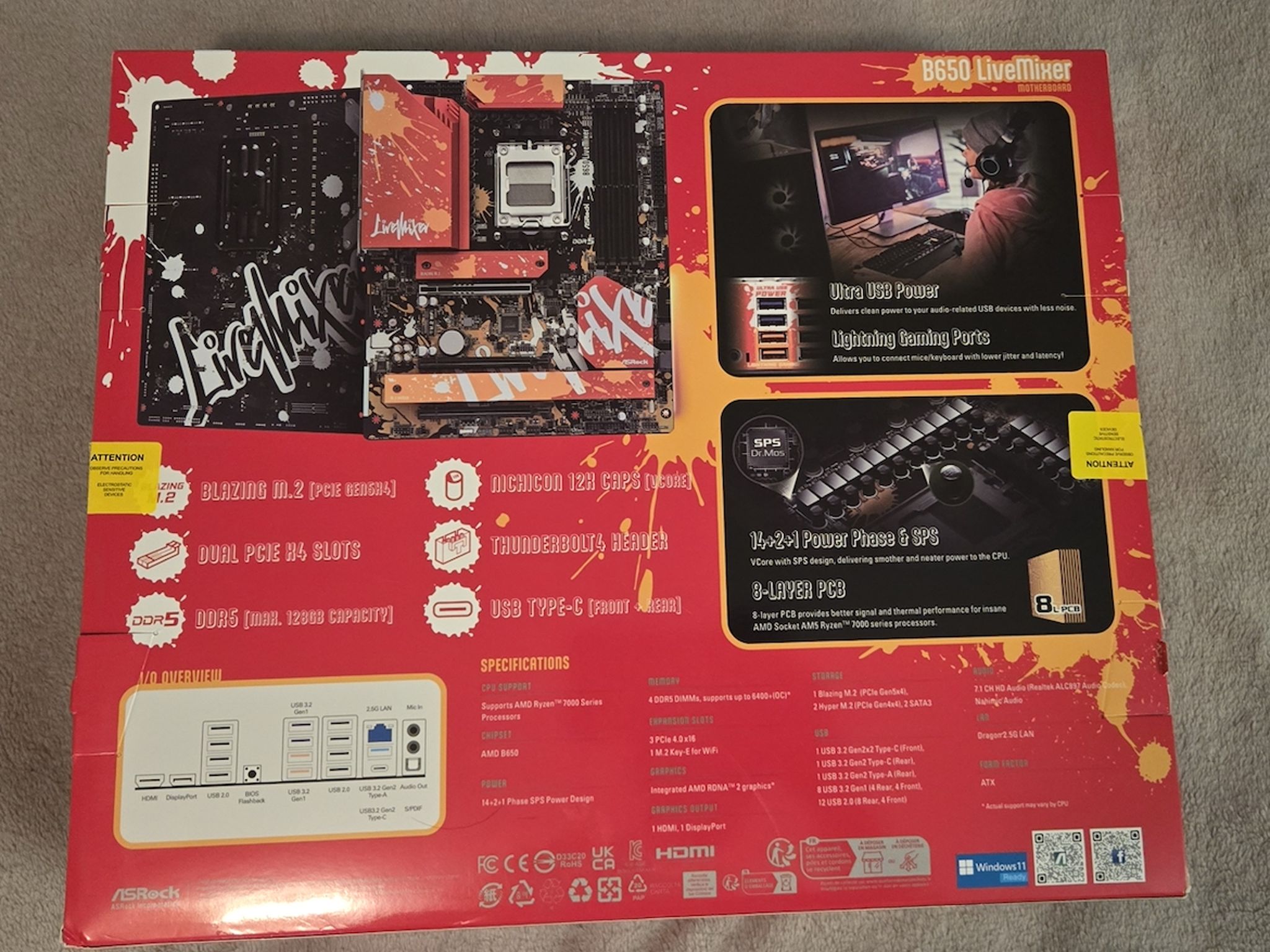 Asrock B650 LiveMixer AMD B650 AM5 Motherboard