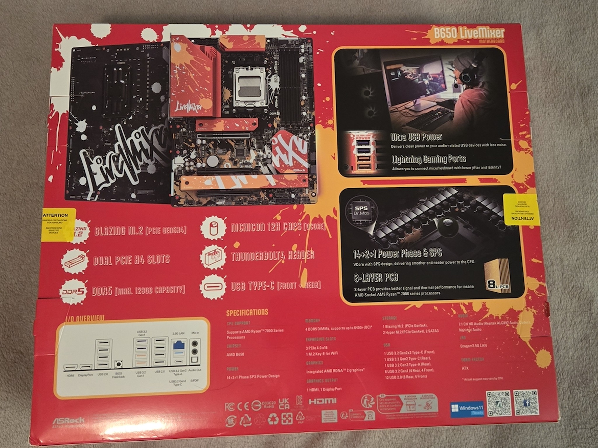 Asrock B650 LiveMixer AMD B650 AM5 Motherboard