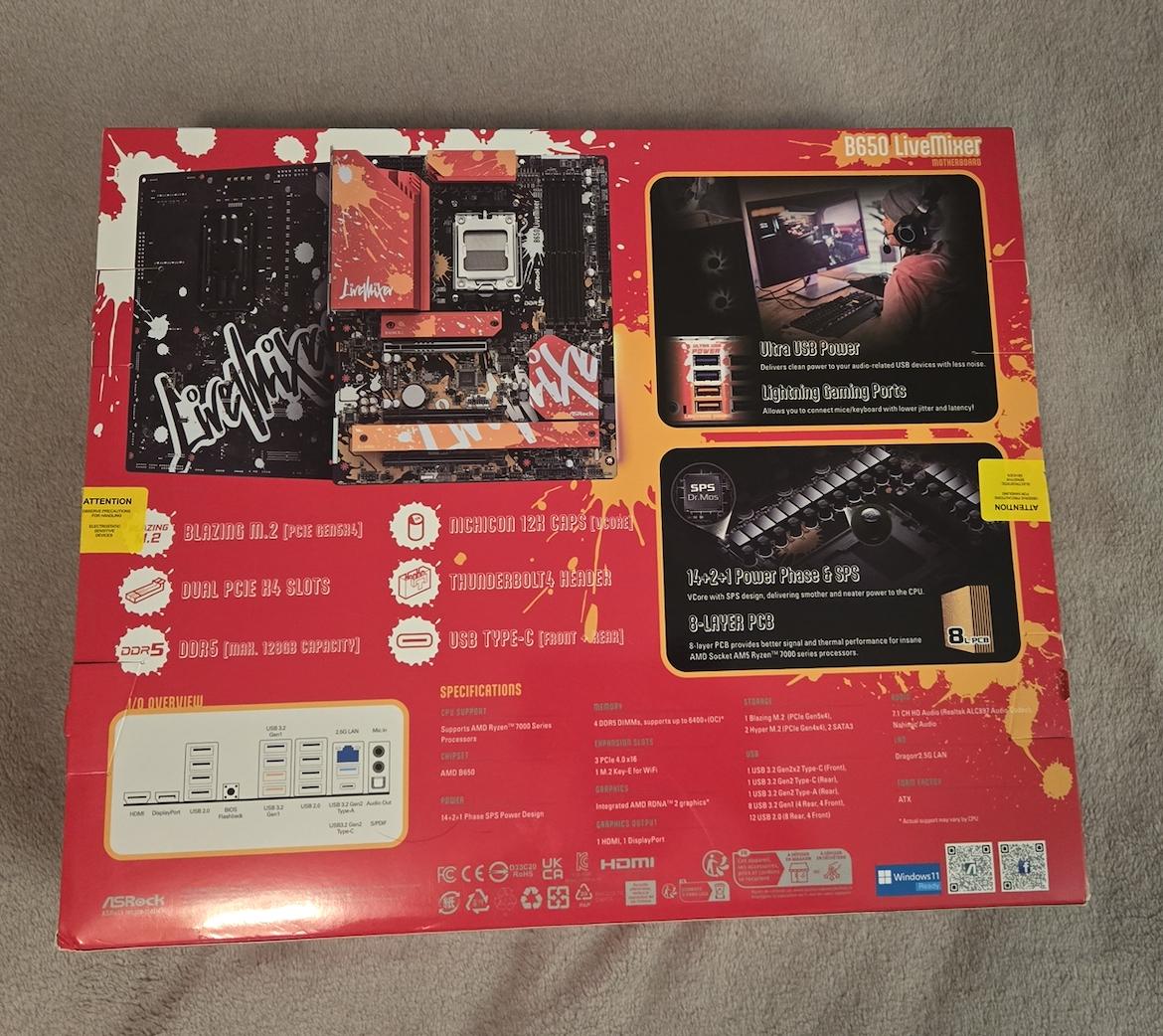 Asrock B650 LiveMixer AMD B650 AM5 Motherboard