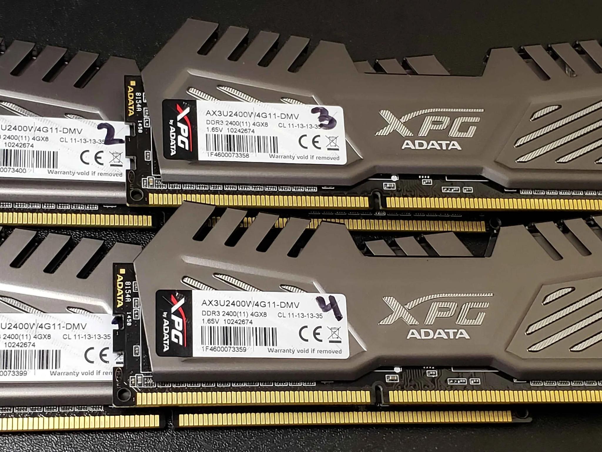 ADATA XPG DDR3 4x4GB 2400MT/s Memory