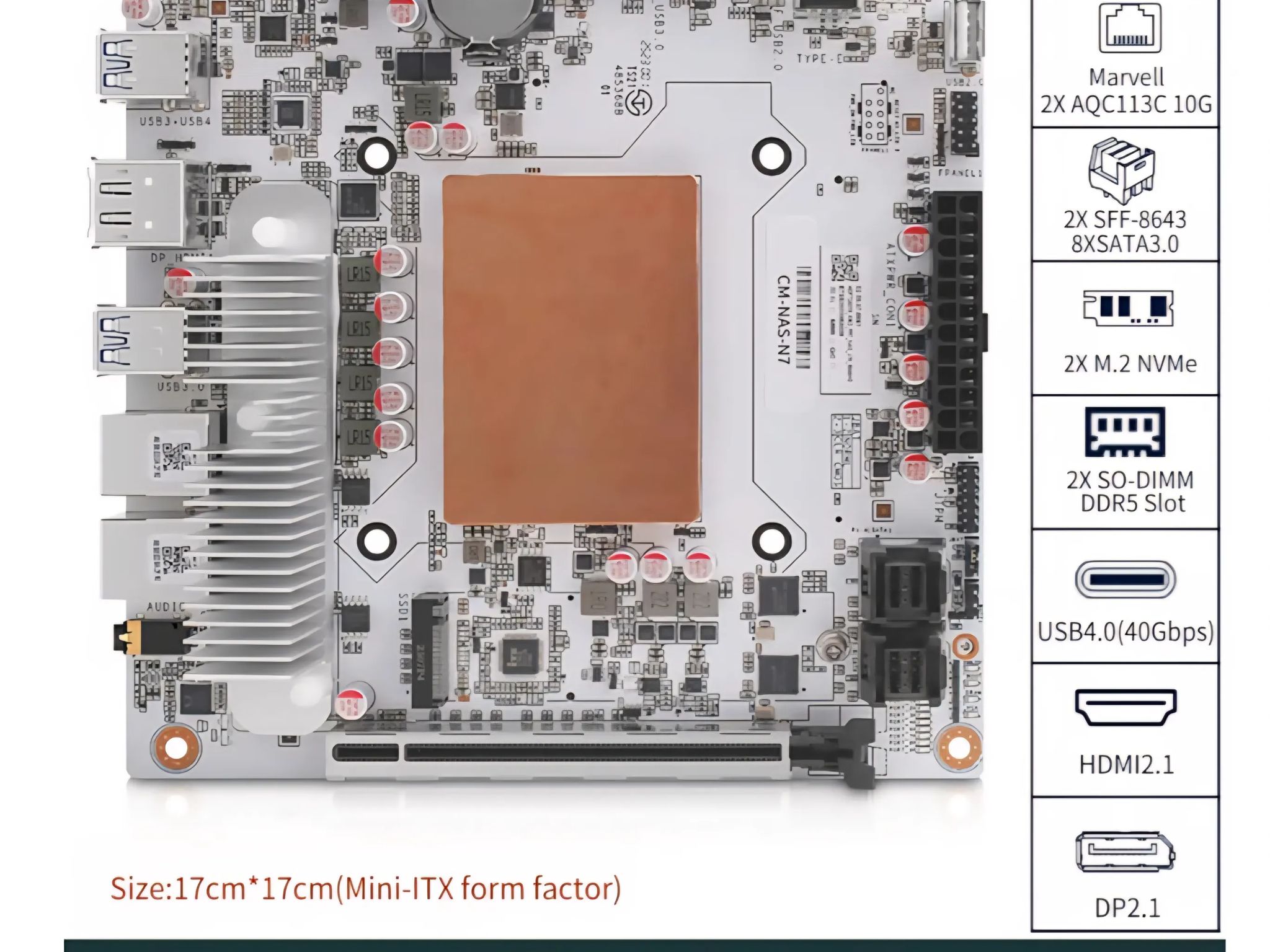 Miniroute N7 AMD 8845H NAS MB 10GB LAN 32GB SODIMM 1tb m2 Combo
