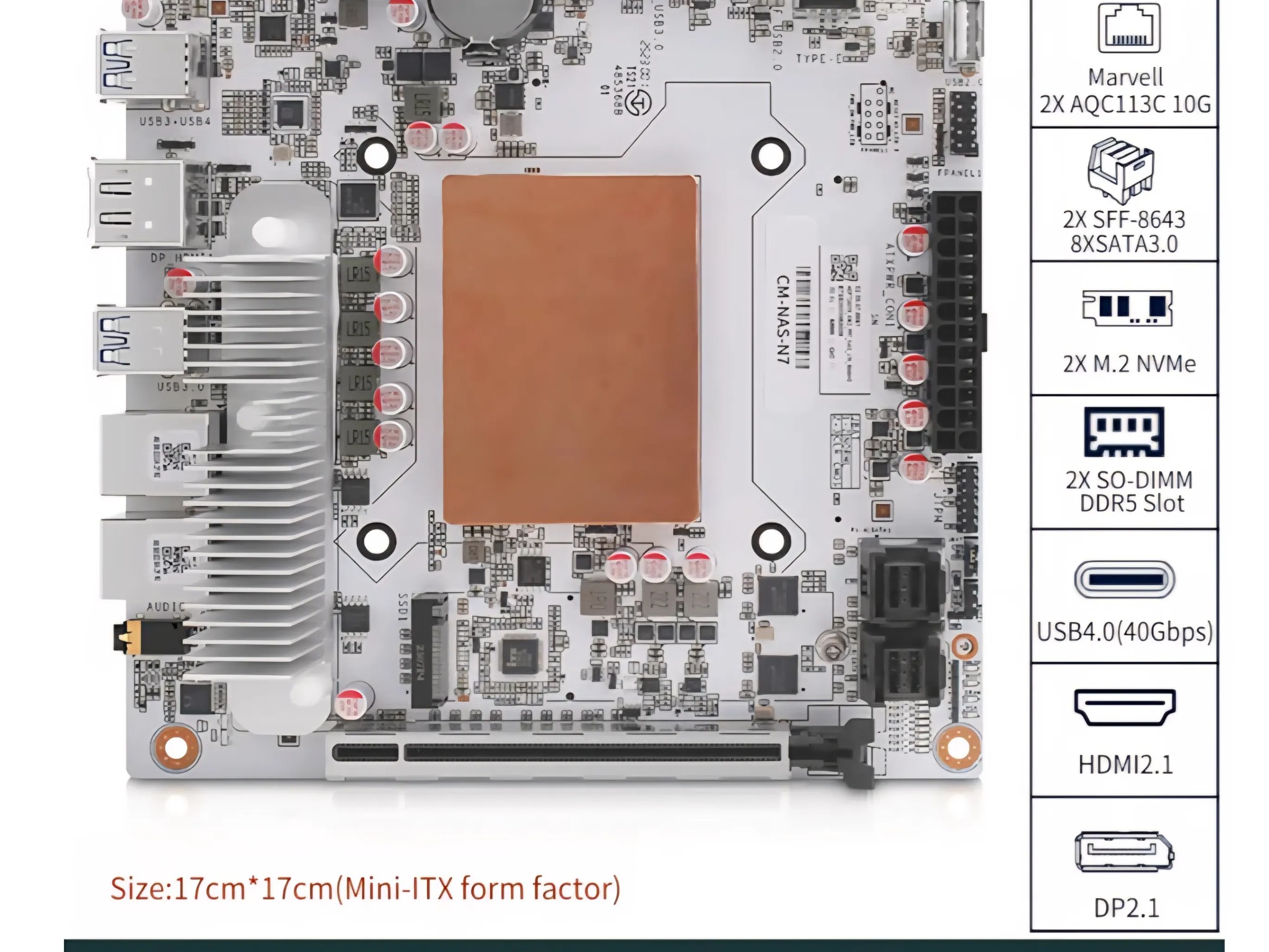 Miniroute N7 AMD 8845H NAS MB 10GB LAN 32GB SODIMM 1tb m2 Combo